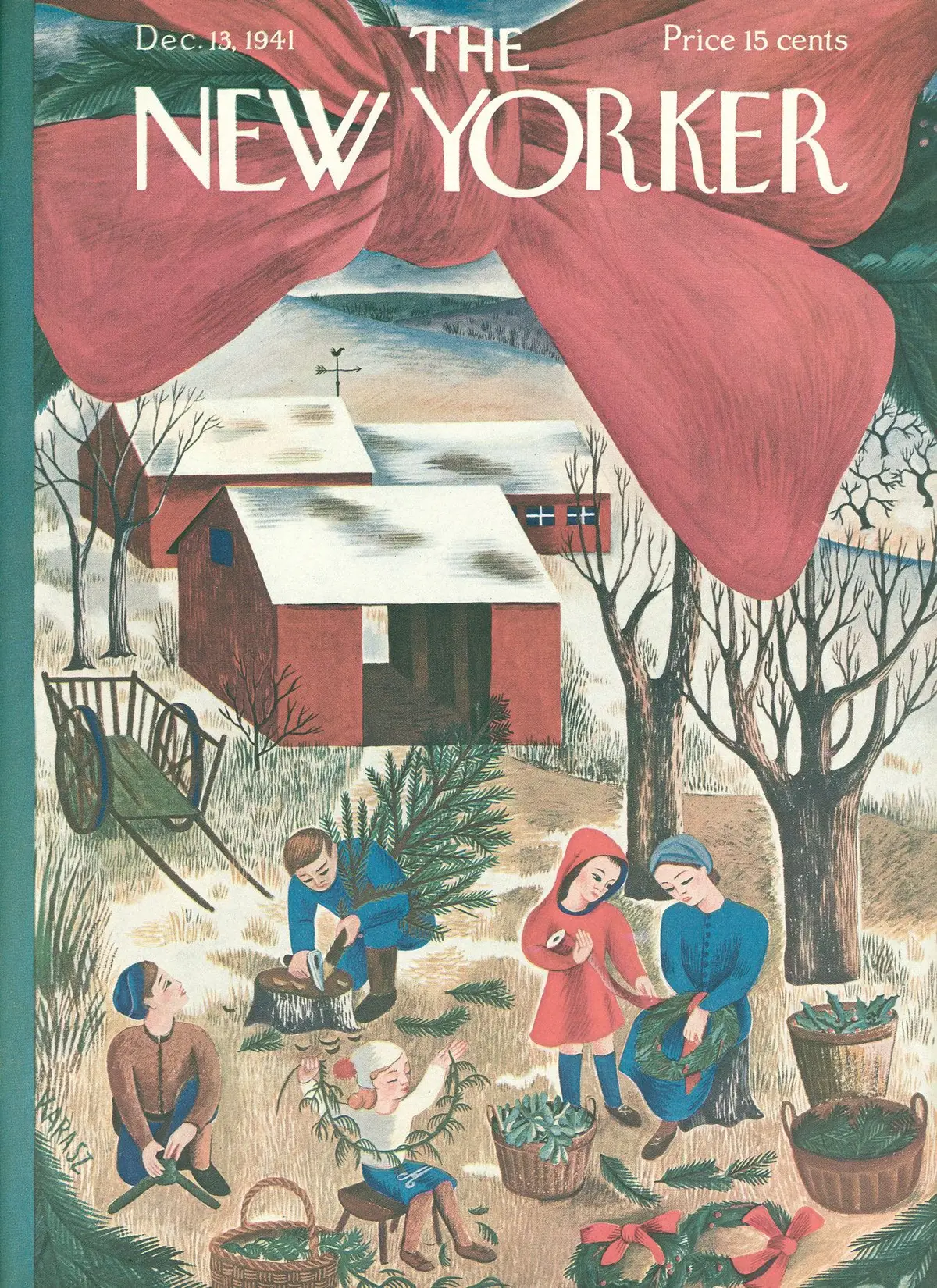 Обложка The New Yorker, 13 декабря 1941, художник Илонка Карас