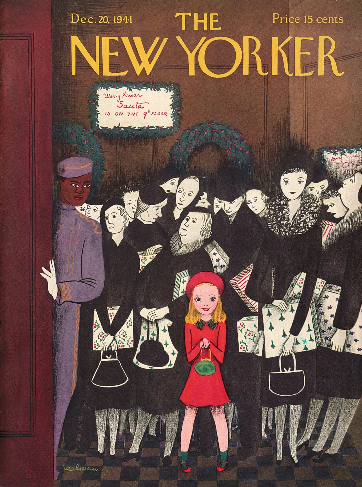 Обложка The New Yorker, 20 декабря 1941, художник Кристина Малман