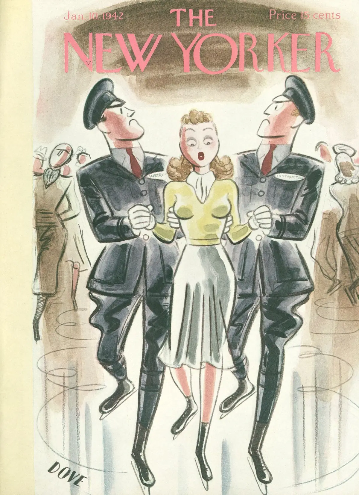 Обложка The New Yorker, 10 января 1942, художник Леонард Дав