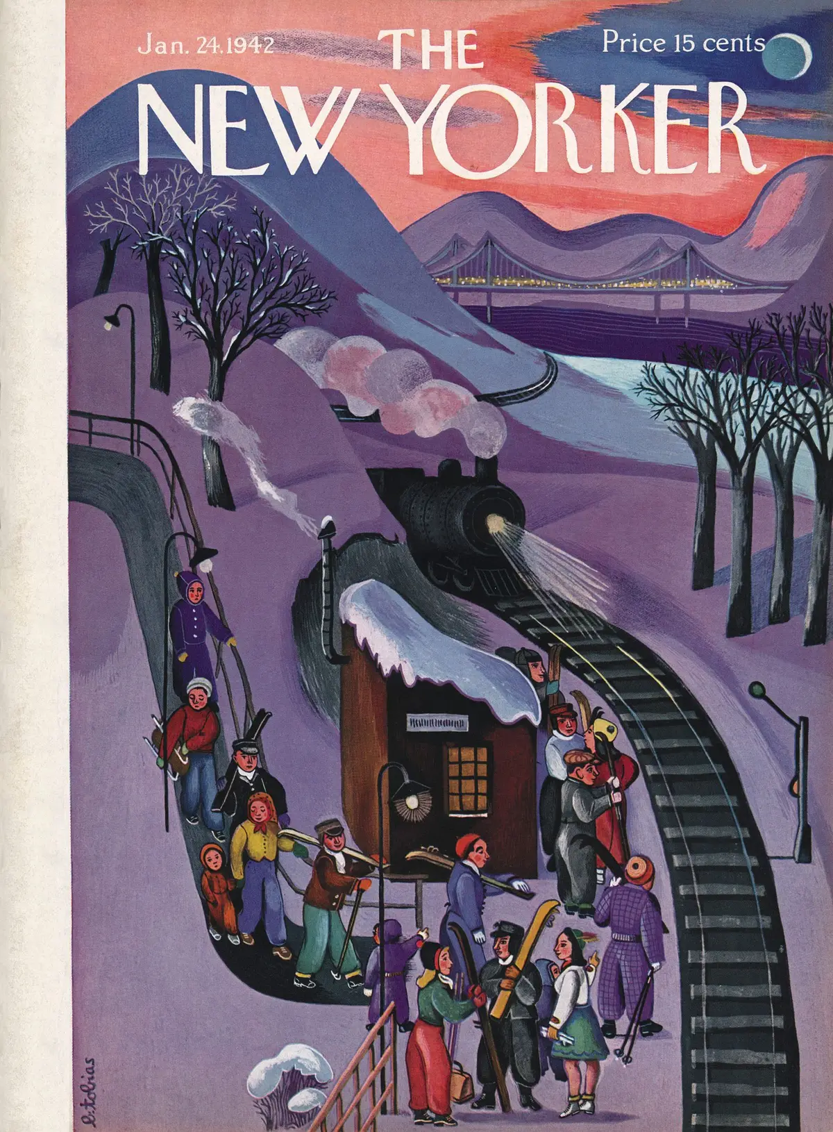 Обложка The New Yorker, 24 января 1942, художник Беатрис Тобиас