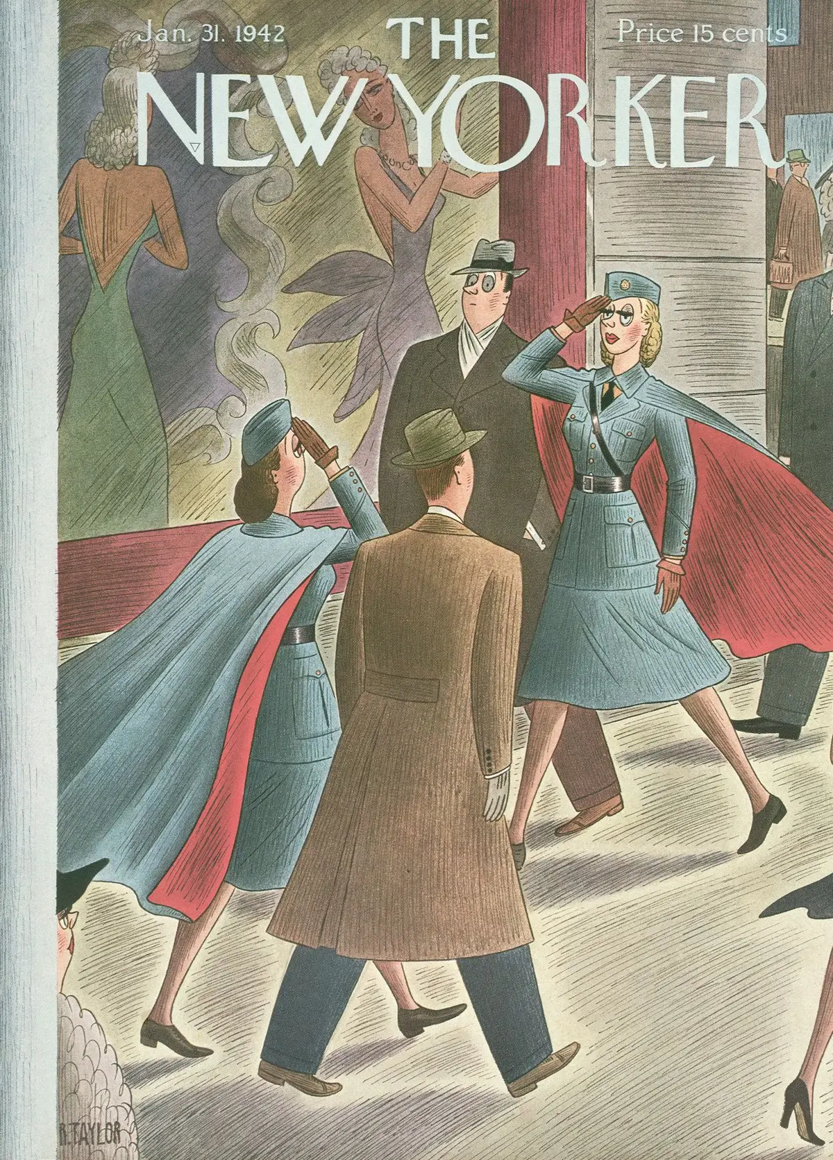 Обложка The New Yorker, 31 января 1942, художник Ричард Тейлор