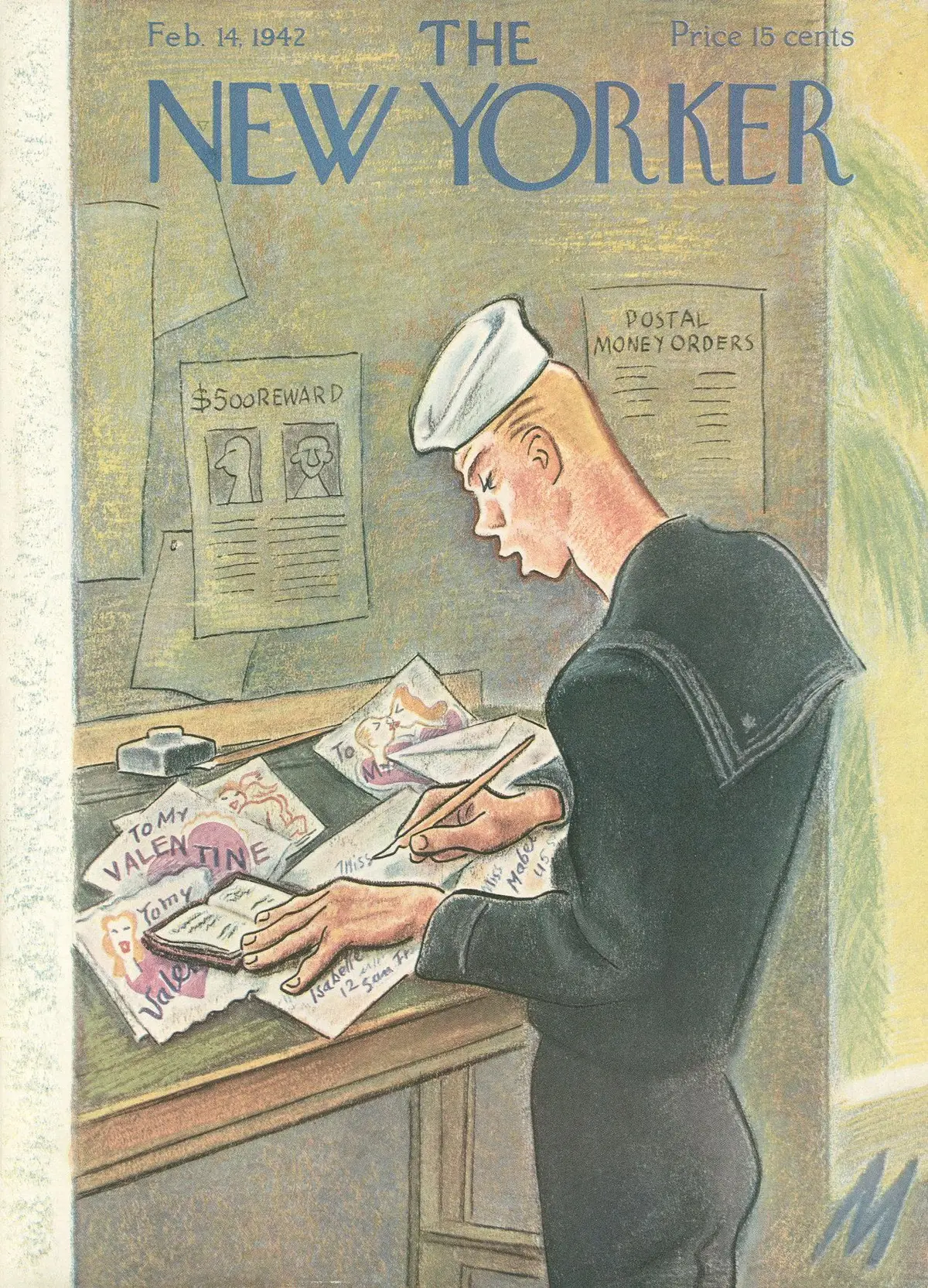Обложка The New Yorker, 14 февраля 1942, художник Джулиан де Миски