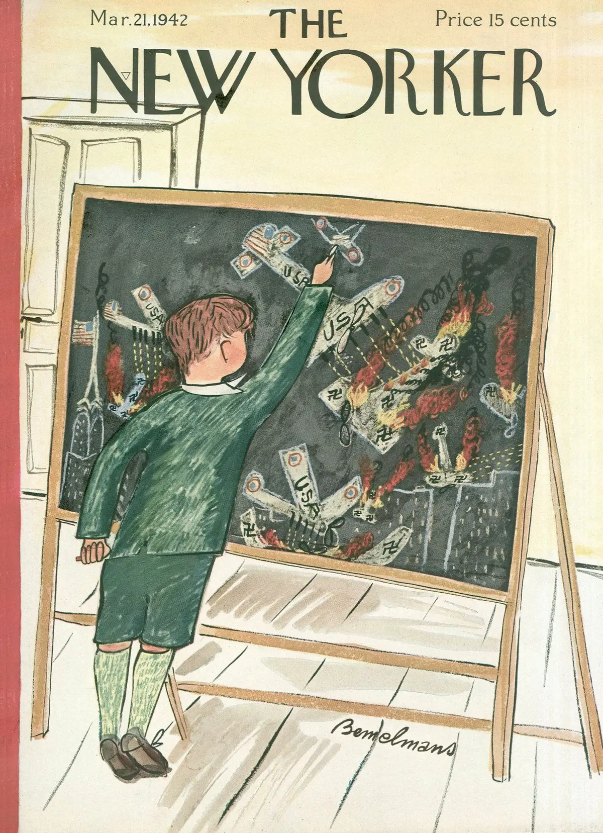 Обложка The New Yorker, 21 марта 1942, художник Людвиг Бемельманс
