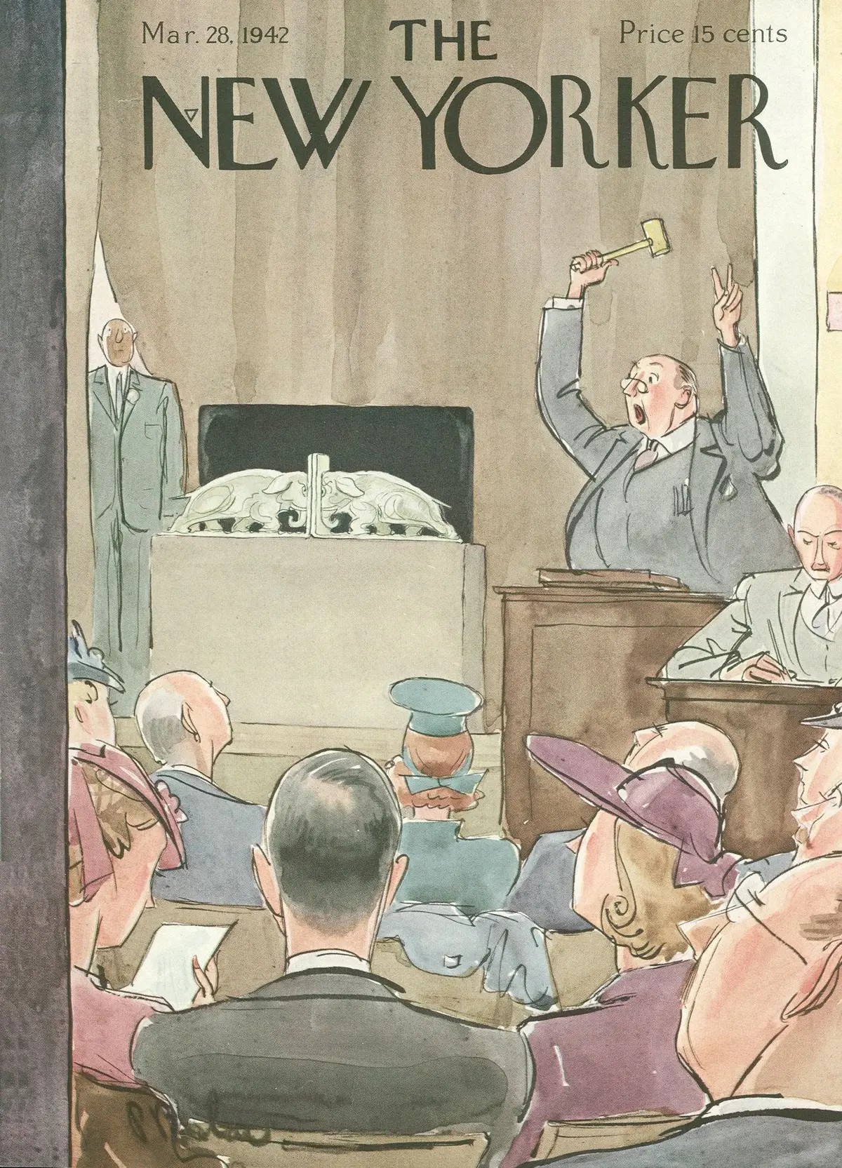 Обложка The New Yorker, 28 марта 1942, художник Перри Барлоу