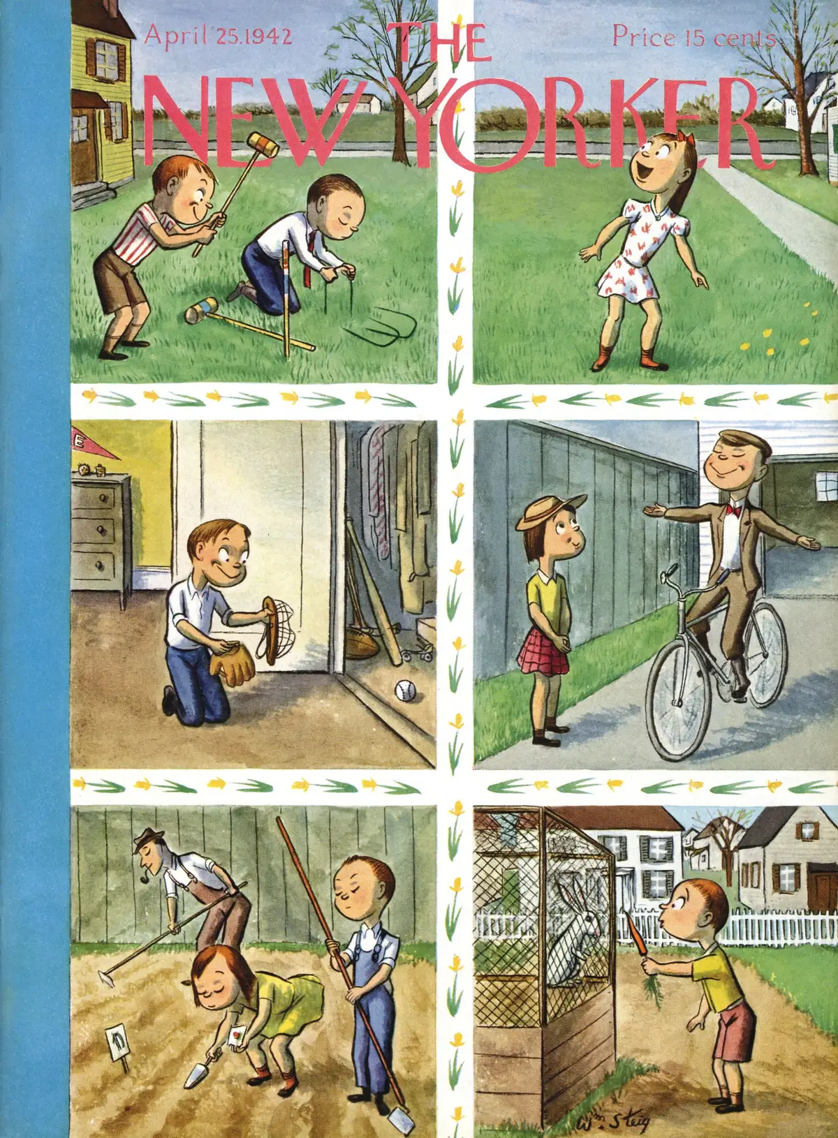 Обложка The New Yorker, 25 апреля 1942, художник Уильям Стейг