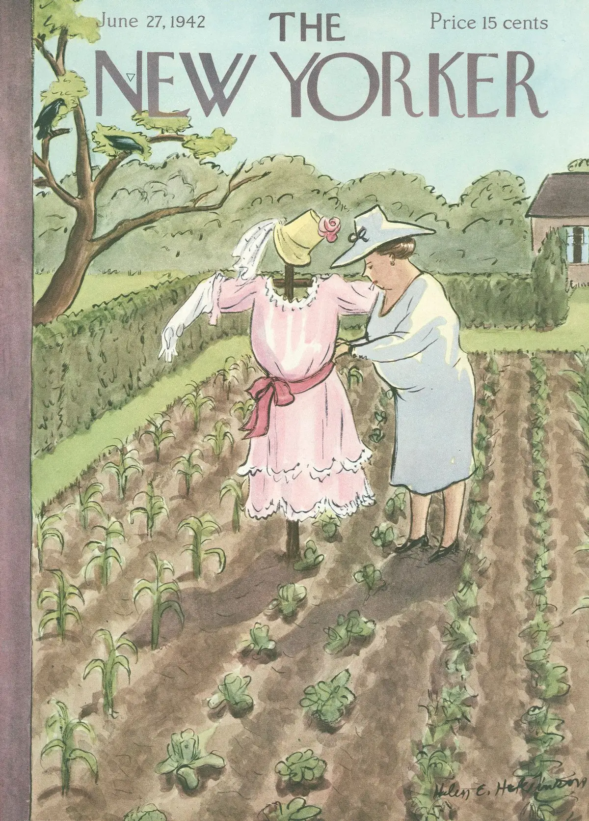 Обложка The New Yorker, 27 июня 1942, художник Хелен Э. Хокинсон