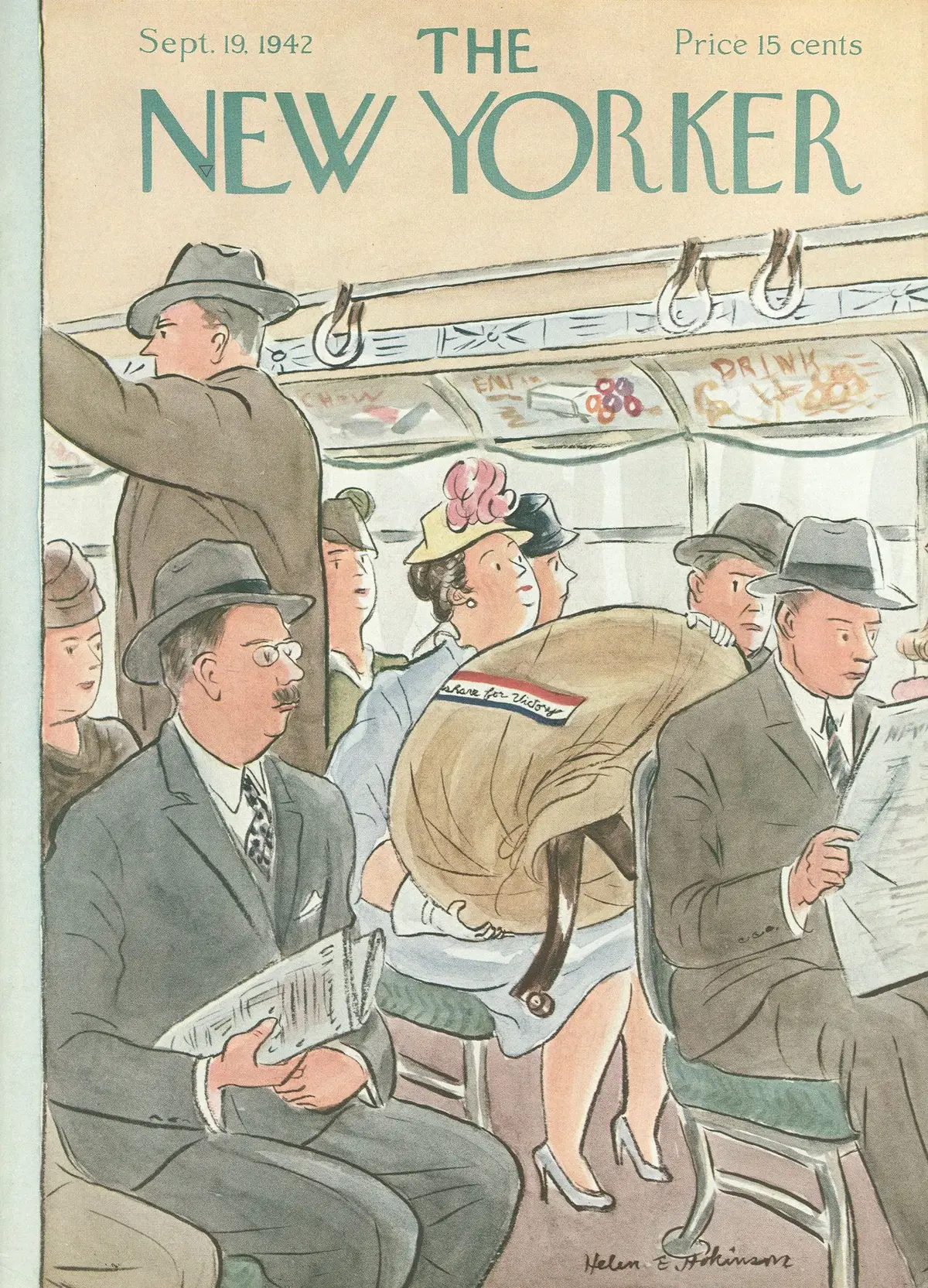 Обложка The New Yorker, 19 сентября 1942, художник Хелен Э. Хокинсон