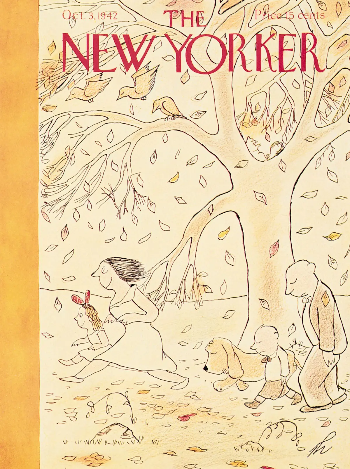 Обложка The New Yorker, 3 октября 1942, художник Джеймс Тёрбер