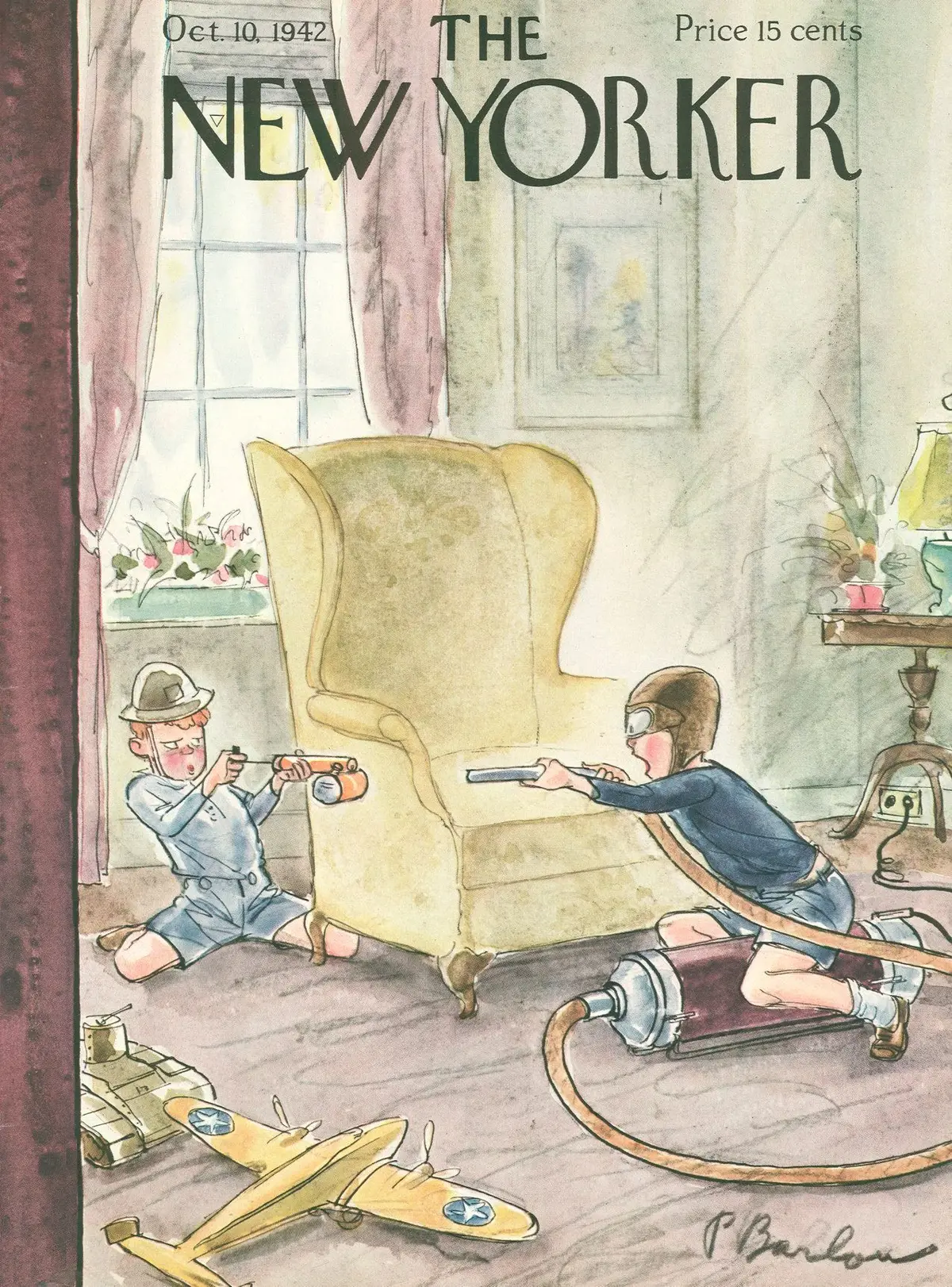 Обложка The New Yorker, 10 октября 1942, художник Перри Барлоу