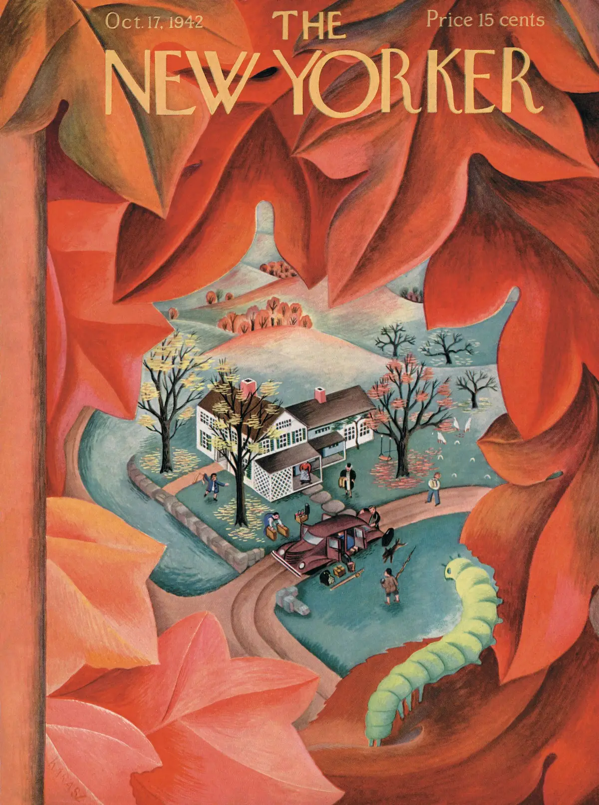 Обложка The New Yorker, 17 октября 1942, художник Илонка Карас
