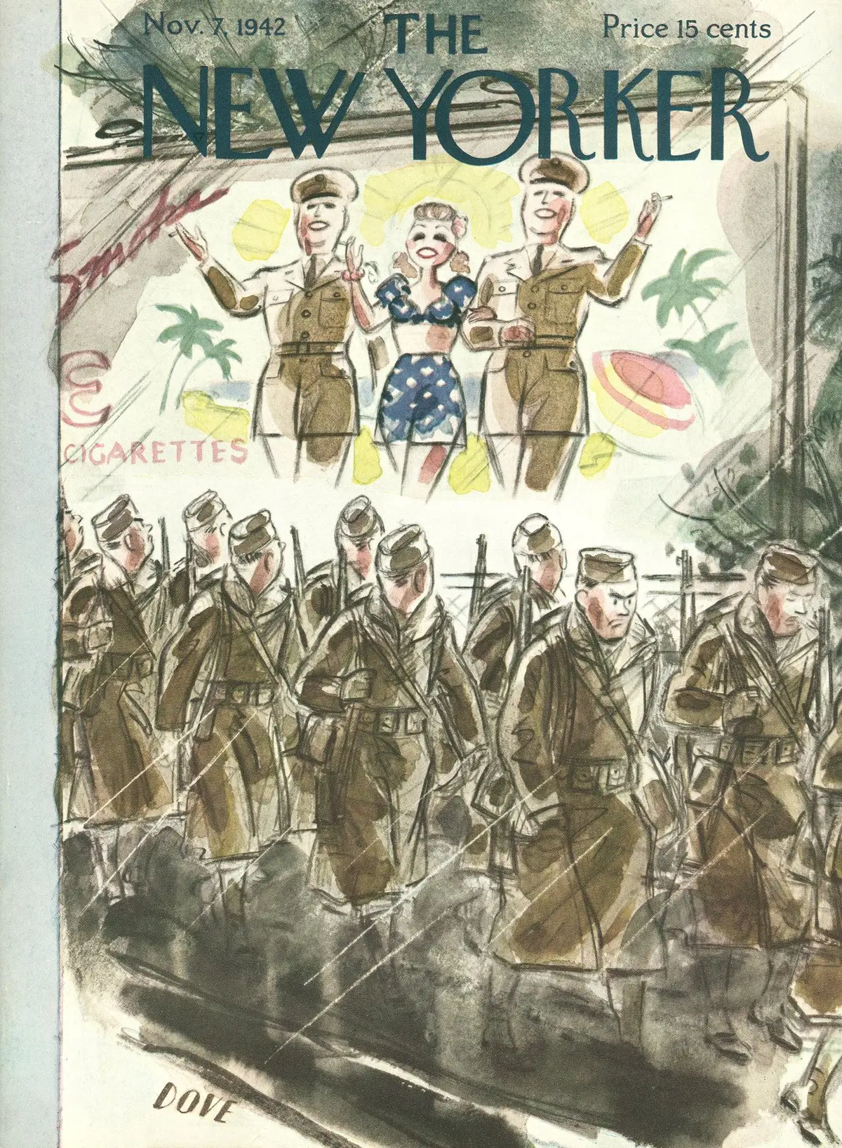Обложка The New Yorker, 7 ноября 1942, художник Леонард Дав