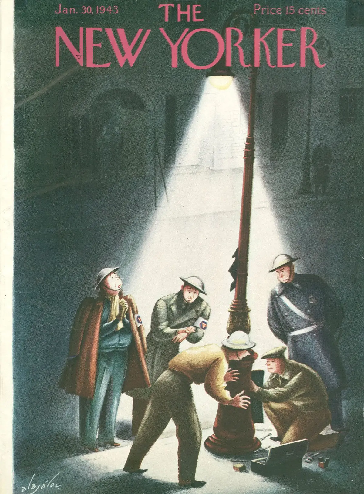 Обложка The New Yorker, 30 января 1943, художник Константин Алажалов