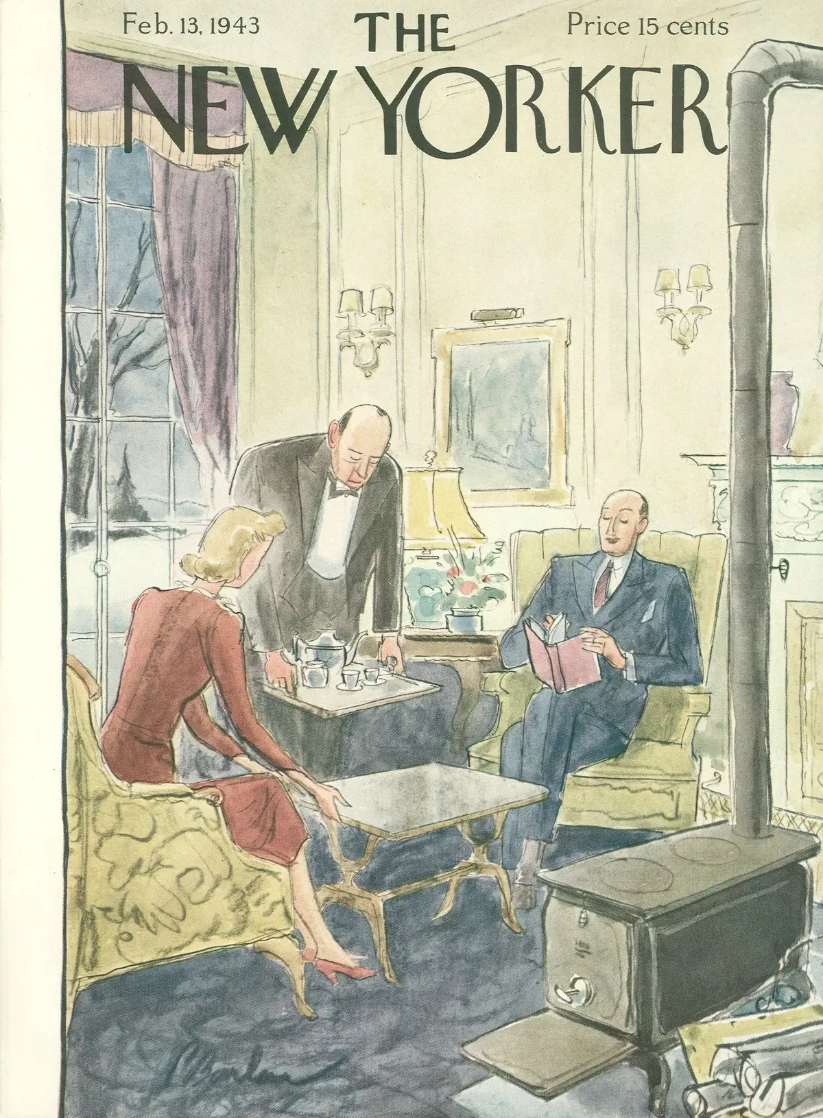 Обложка The New Yorker, 13 февраля 1943, художник Перри Барлоу