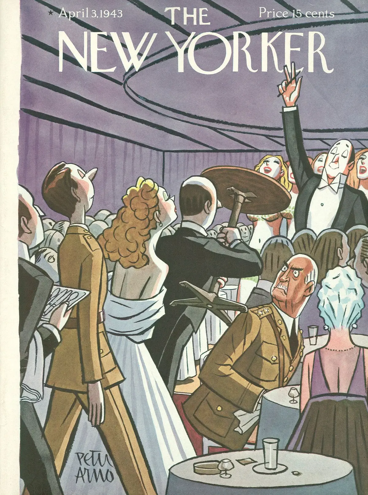 Обложка The New Yorker, 3 апреля 1943, художник Питер Арно
