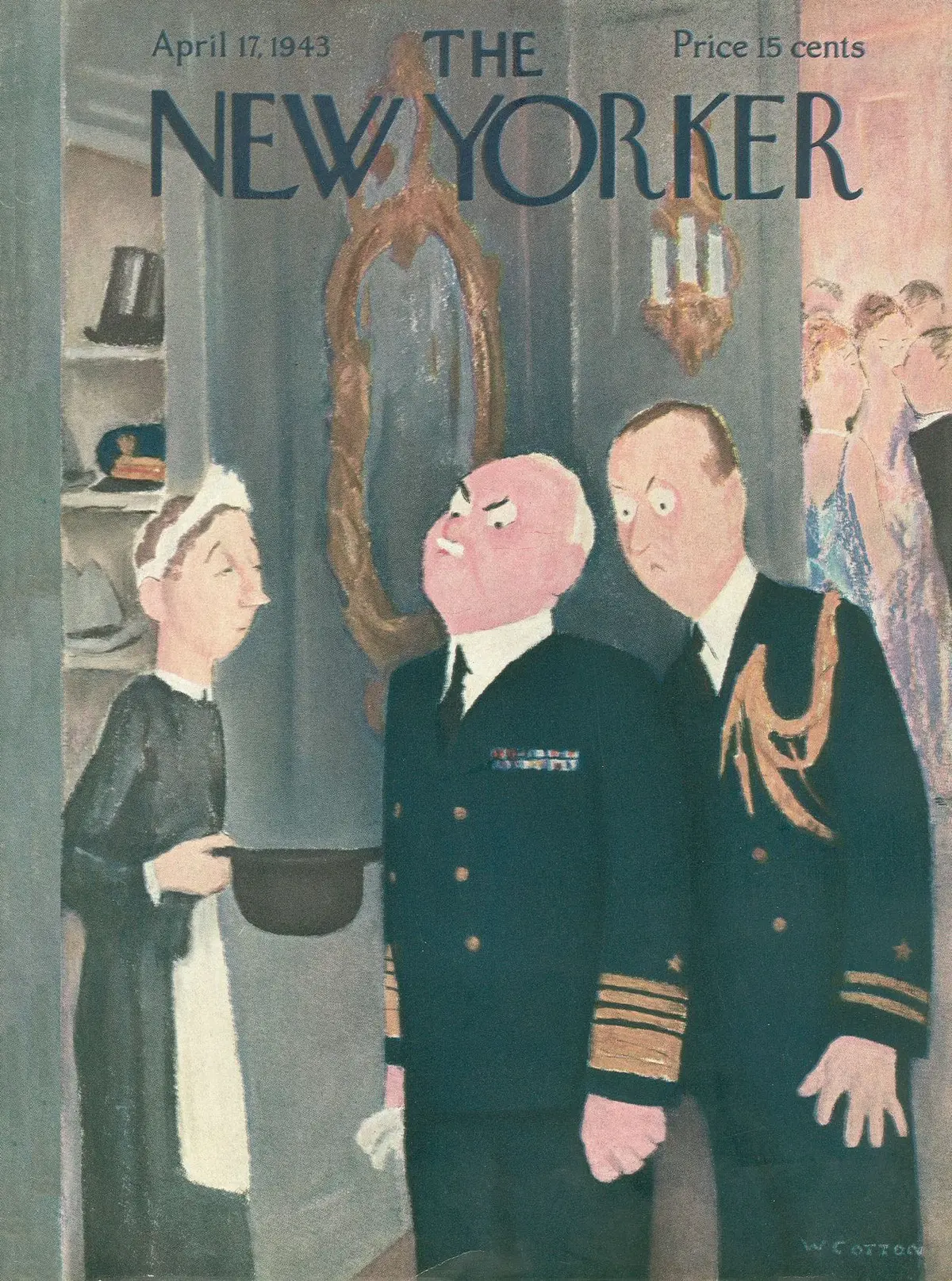 Обложка The New Yorker, 17 апреля 1943, художник Уильям Коттон