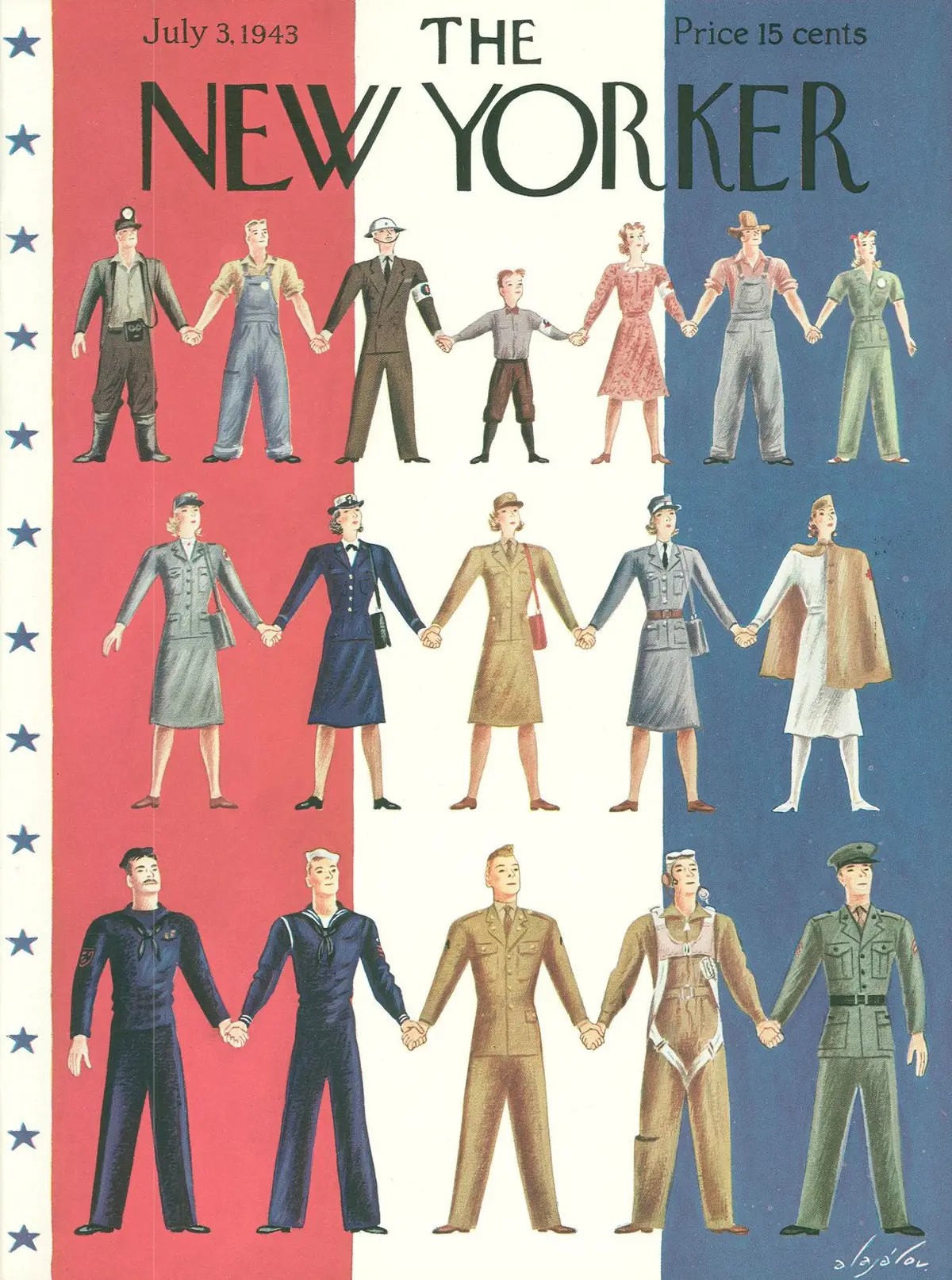 Обложка The New Yorker, 3 июля 1943, художник Константин Алажалов