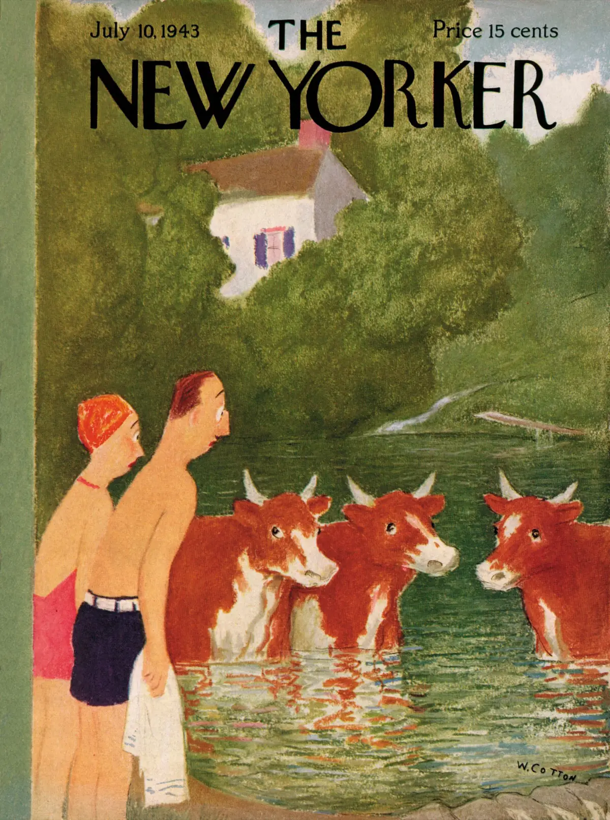 Обложка The New Yorker, 10 июля 1943, художник Уильям Коттон