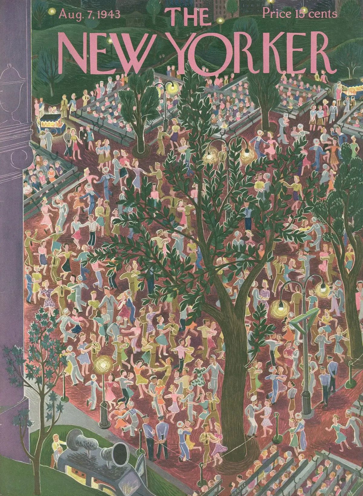 Обложка The New Yorker, 7 августа 1943, художник Илонка Карас