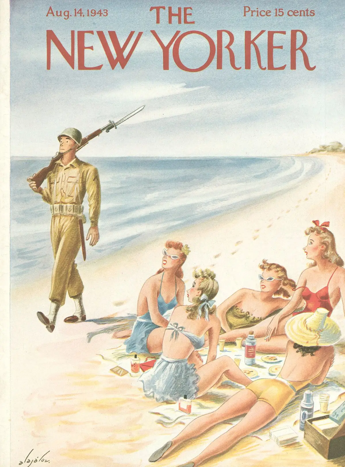 Обложка The New Yorker, 14 августа 1943, художник Константин Алажалов