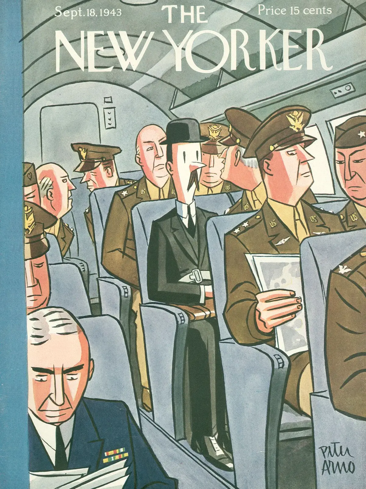 Обложка The New Yorker, 18 сентября 1943, художник Питер Арно