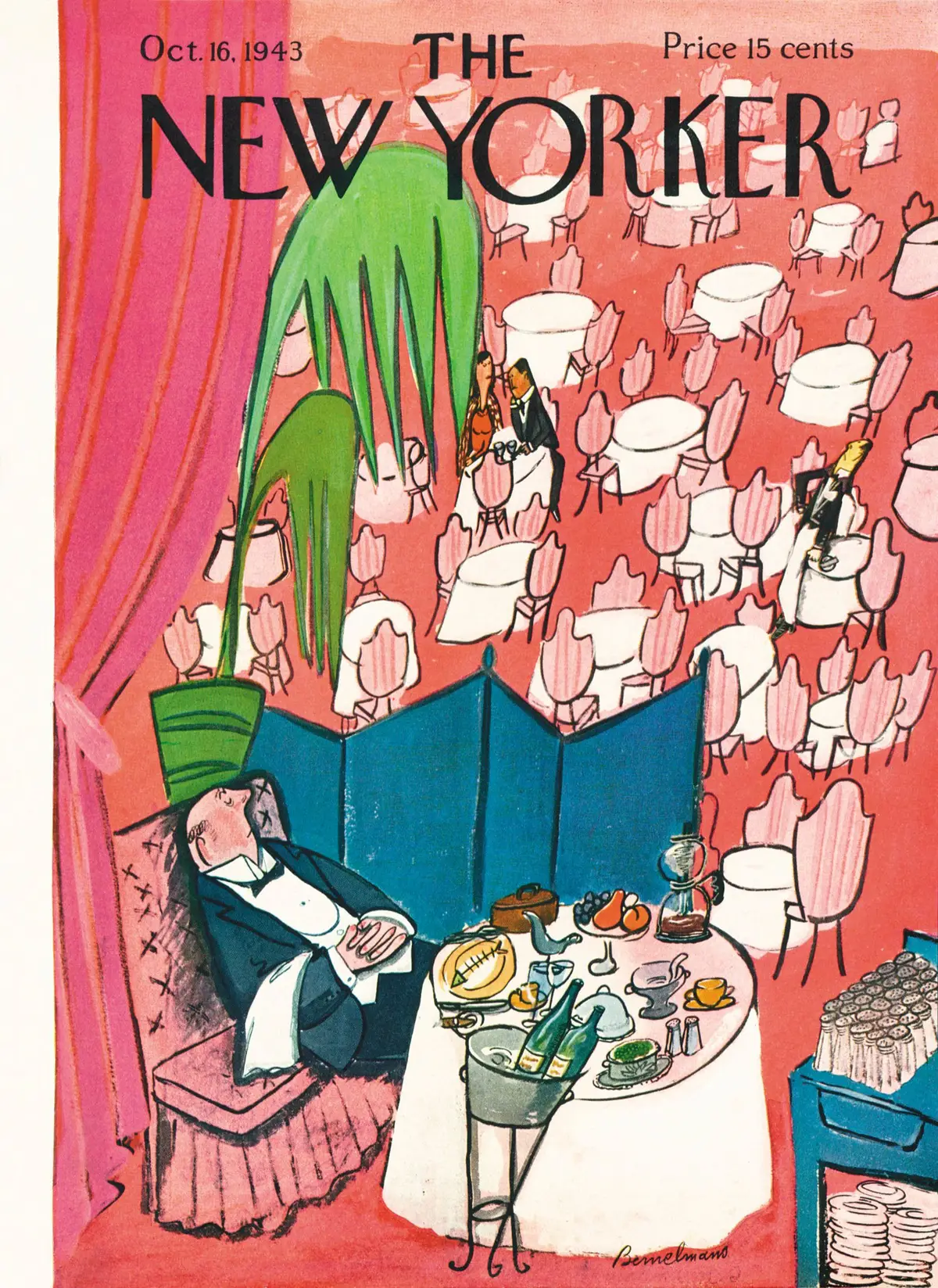 Обложка The New Yorker, 16 октября 1943, художник Людвиг Бемельманс