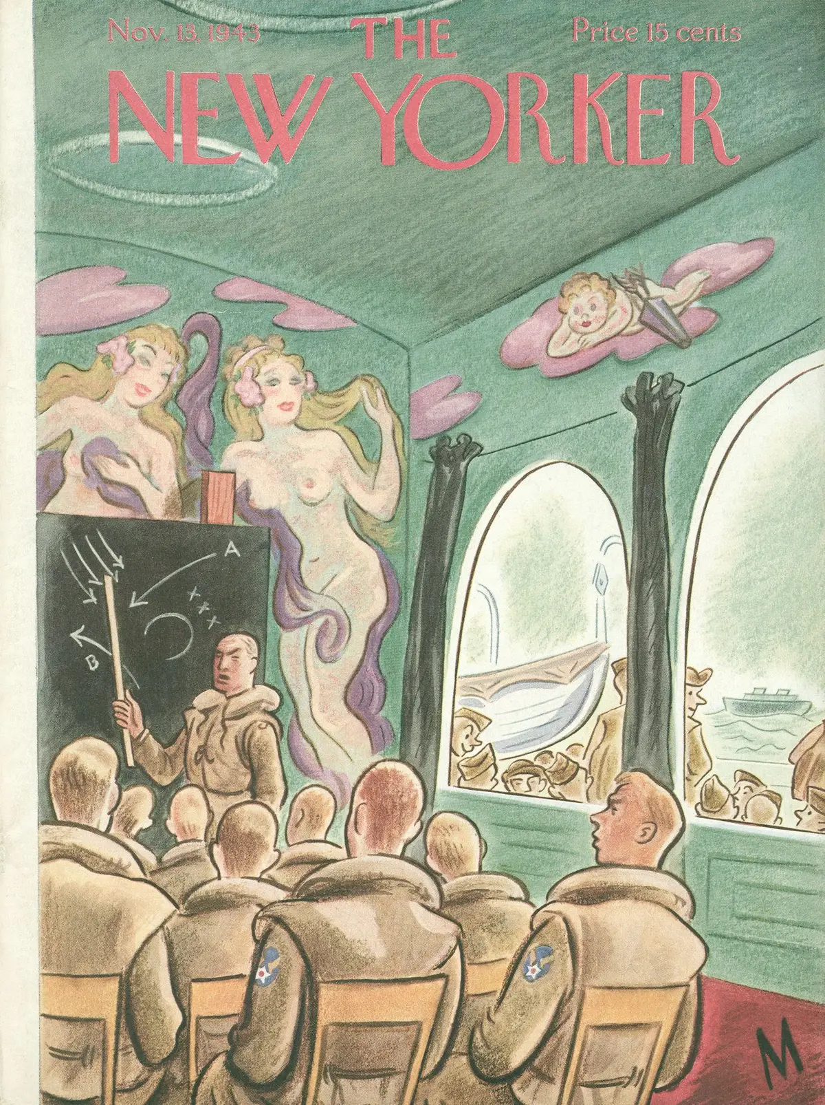 Обложка The New Yorker, 13 ноября 1943, художник Джулиан де Миски