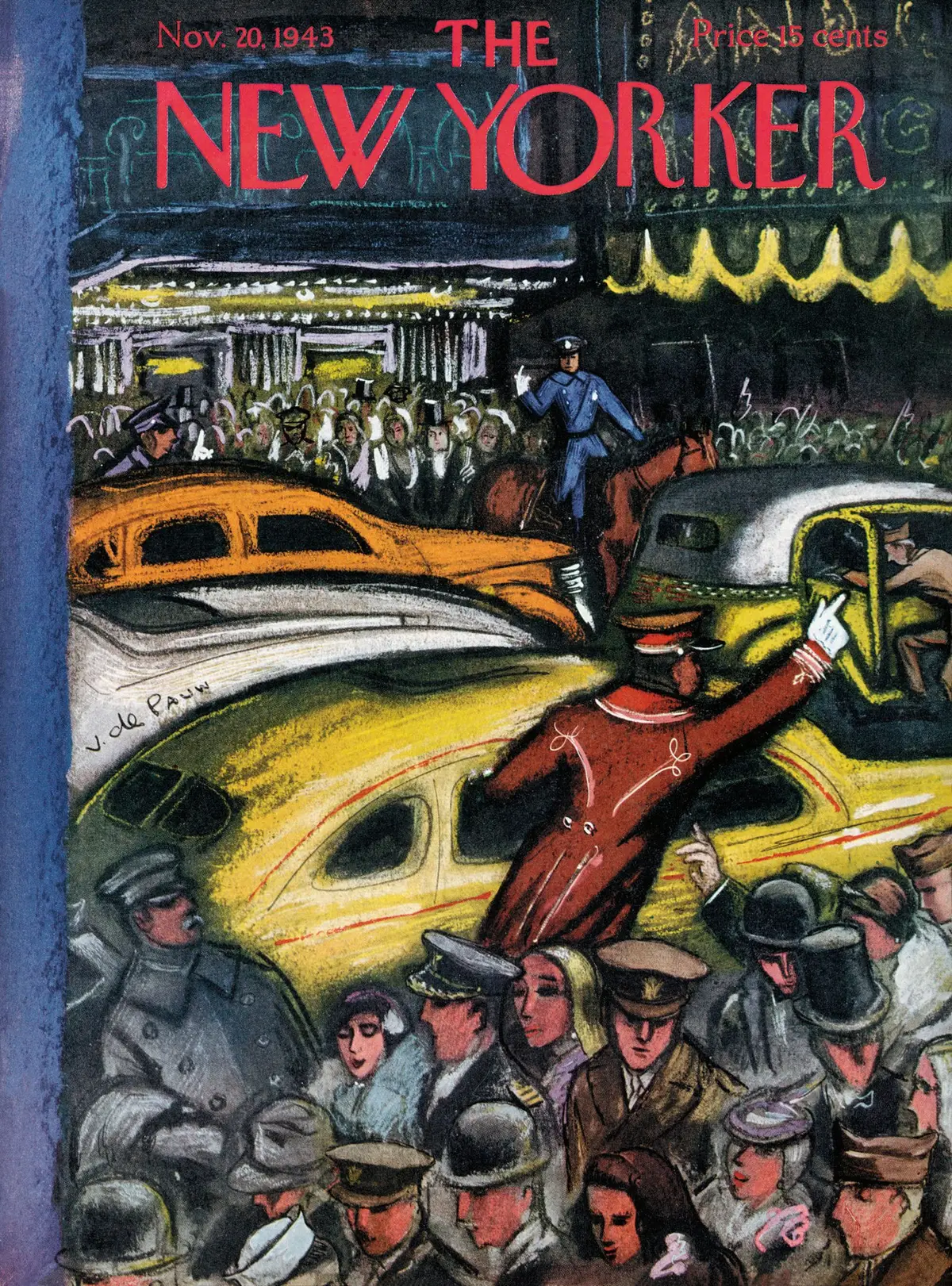 Обложка The New Yorker, 20 ноября 1943, художник Виктор де По