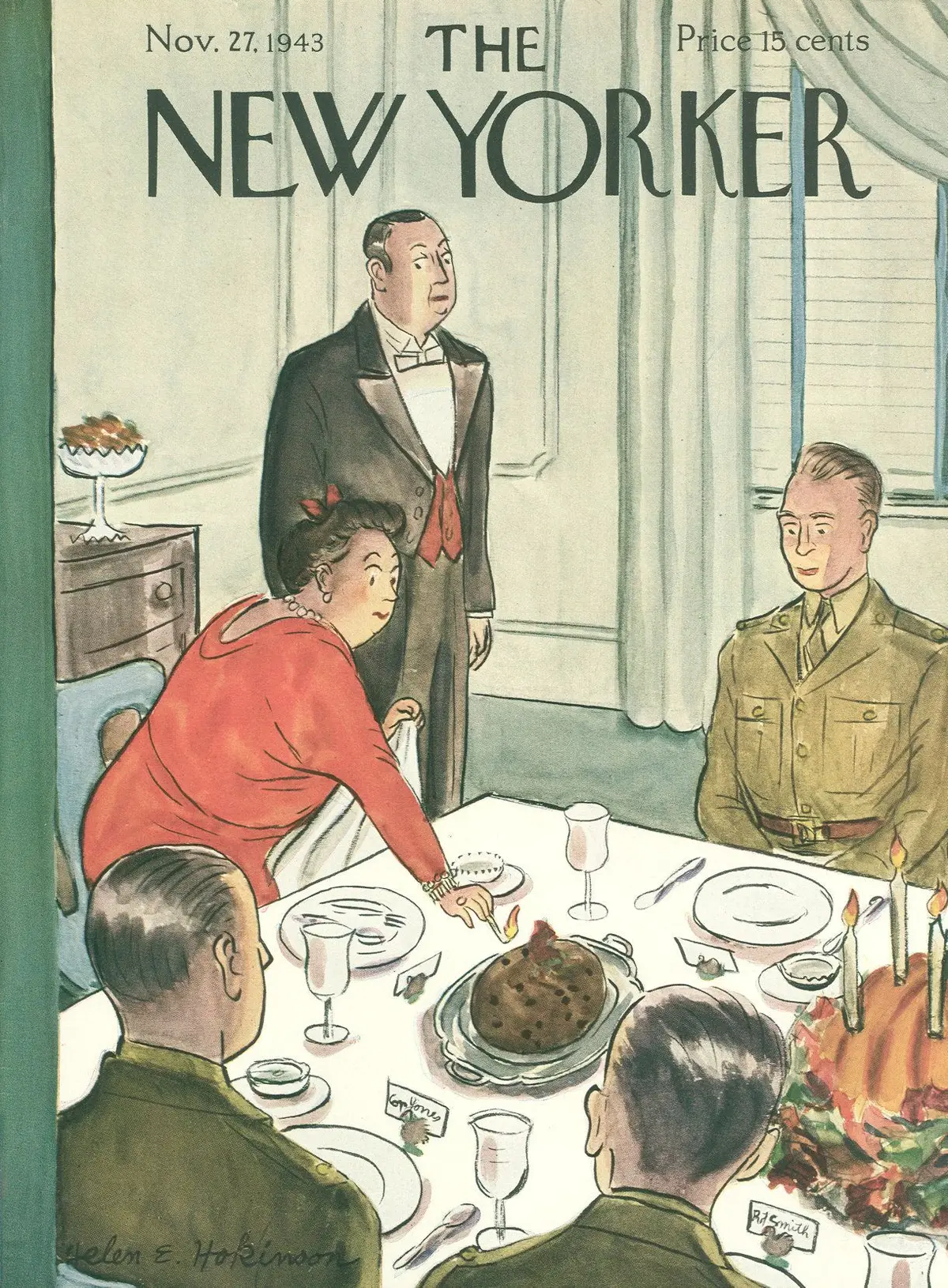 Обложка The New Yorker, 27 ноября 1943, художник Хелен Э. Хокинсон