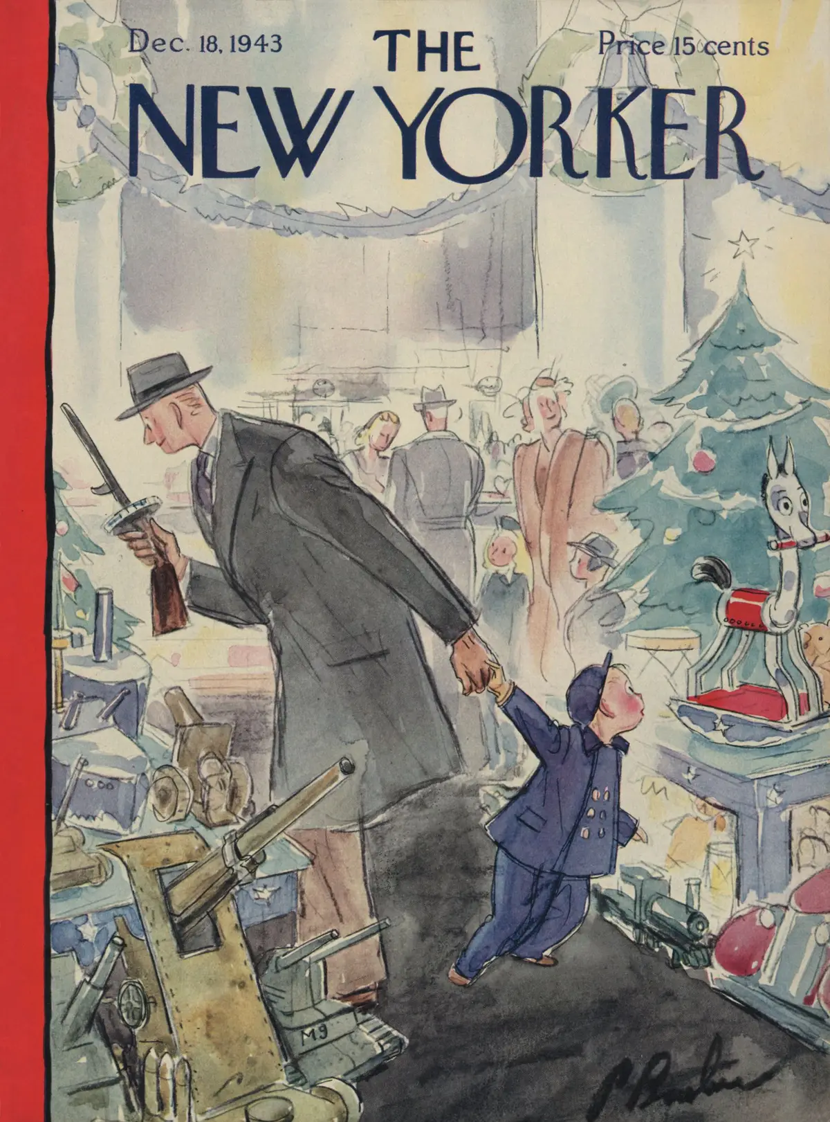 Обложка The New Yorker, 18 декабря 1943, художник Перри Барлоу