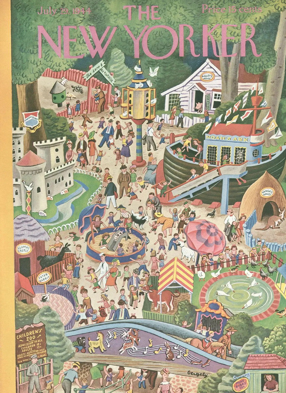 Обложка The New Yorker, 29 июля 1944, художник Тибор Гергей