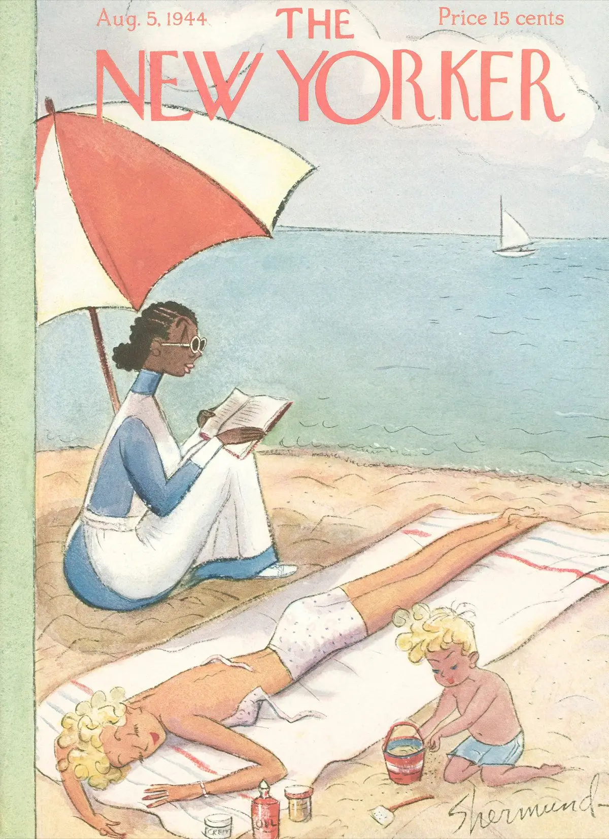 Обложка The New Yorker, 5 августа 1944, художник Барбара Шермунд