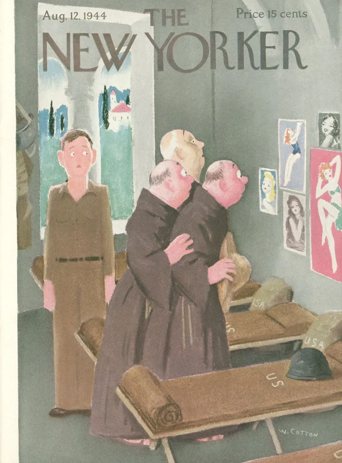 Обложка The New Yorker, 12 августа 1944, художник Уильям Коттон