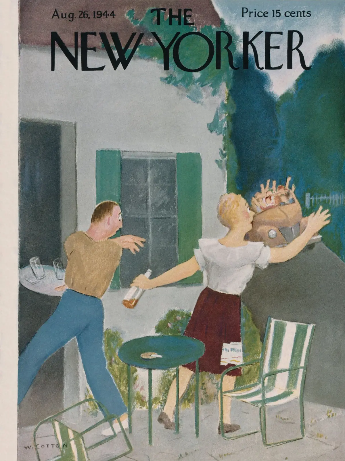 Обложка The New Yorker, 26 августа 1944, художник Уильям Коттон