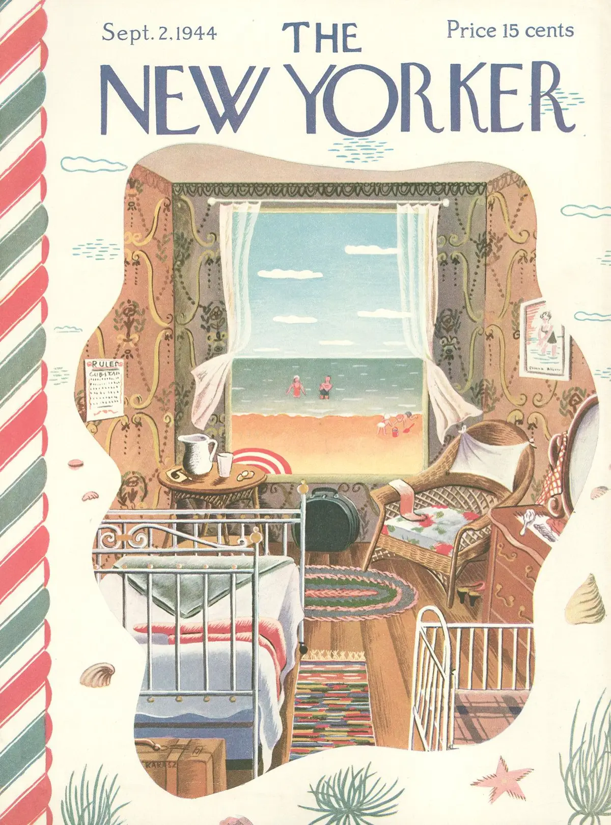 Обложка The New Yorker, 2 сентября 1944, художник Илонка Карас
