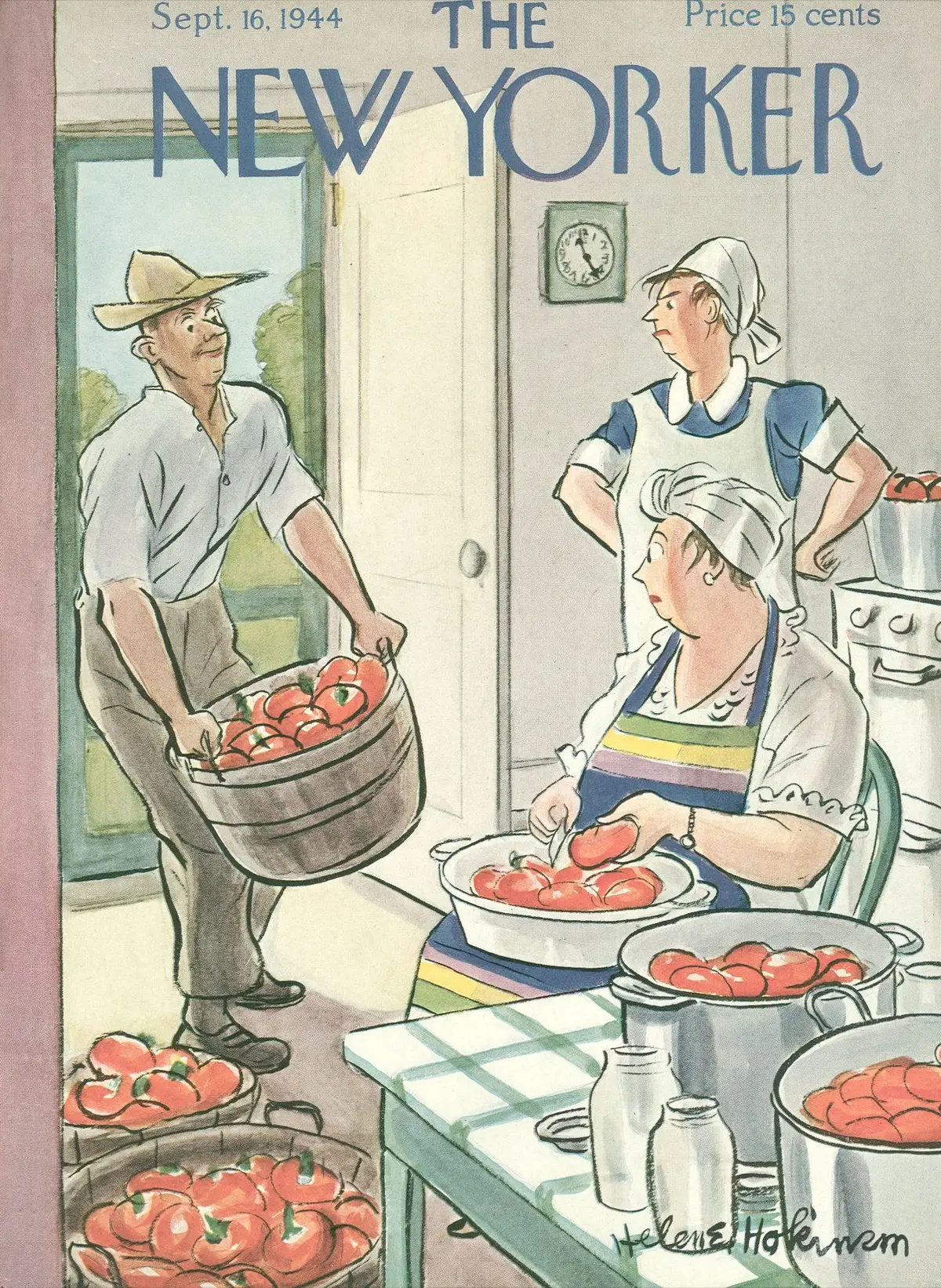 Обложка The New Yorker, 16 сентября 1944, художник Хелен Э. Хокинсон