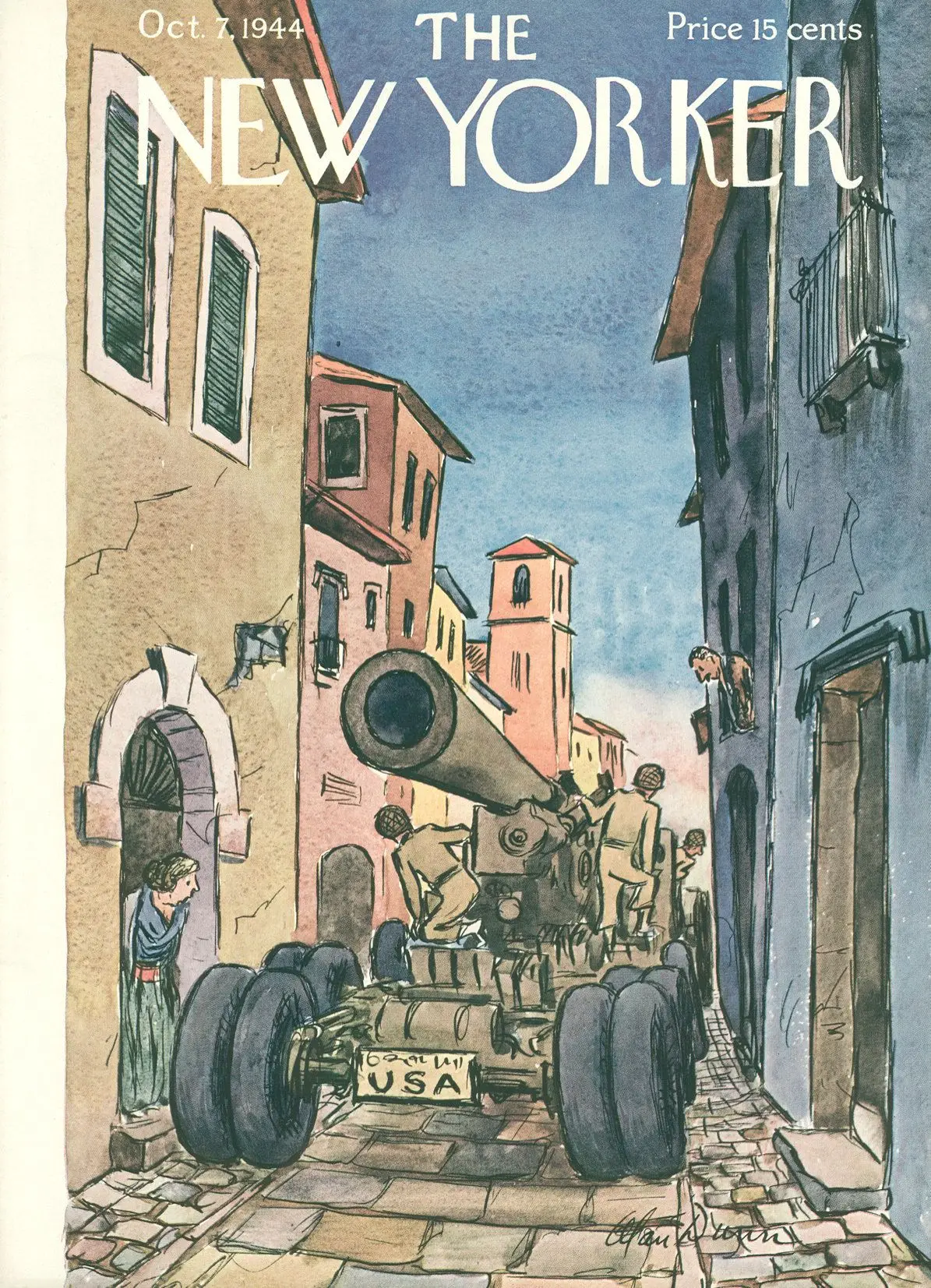 Обложка The New Yorker, 7 октября 1944, художник Алан Данн
