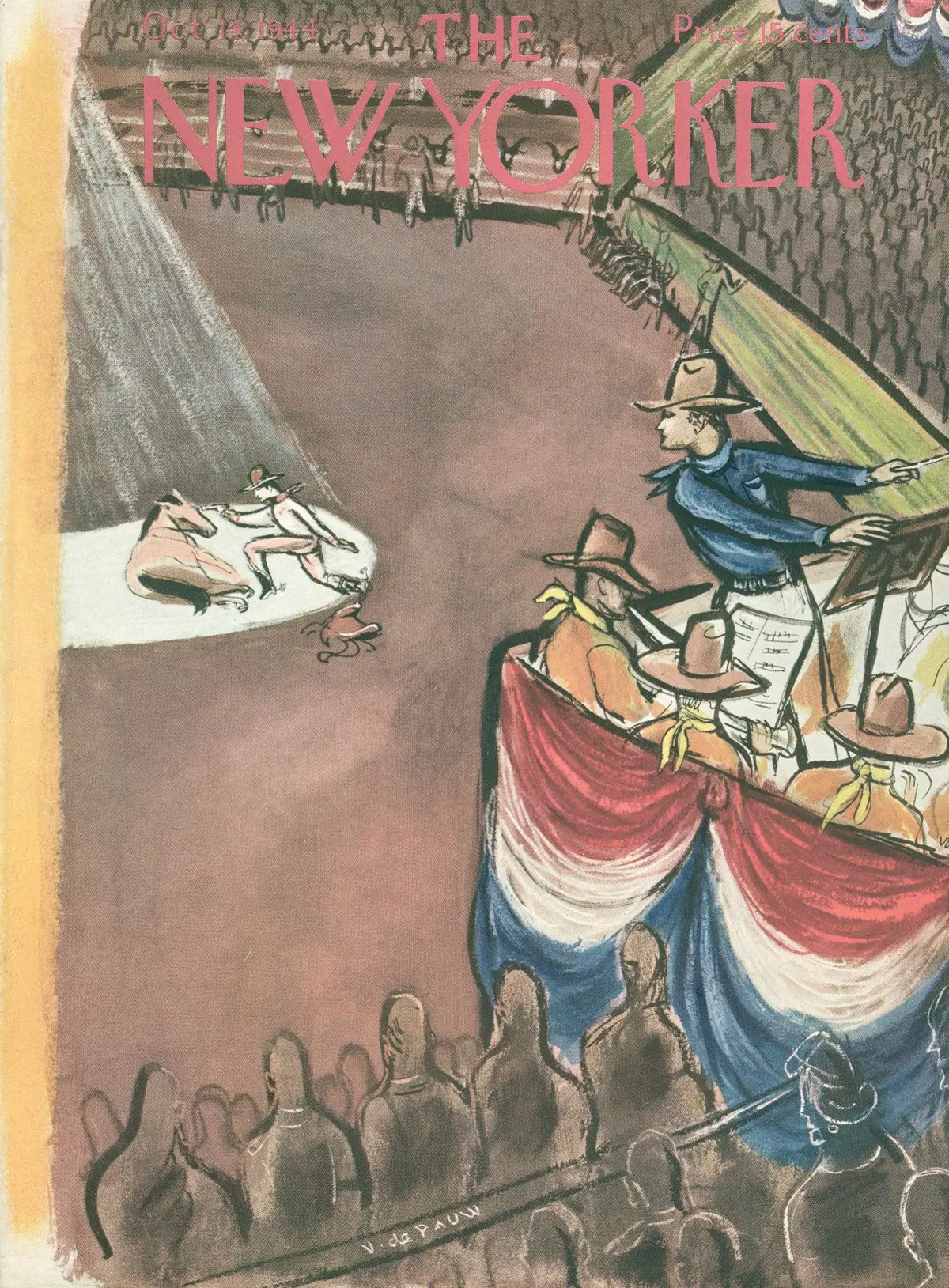 Обложка The New Yorker, 14 октября 1944, художник Виктор де По