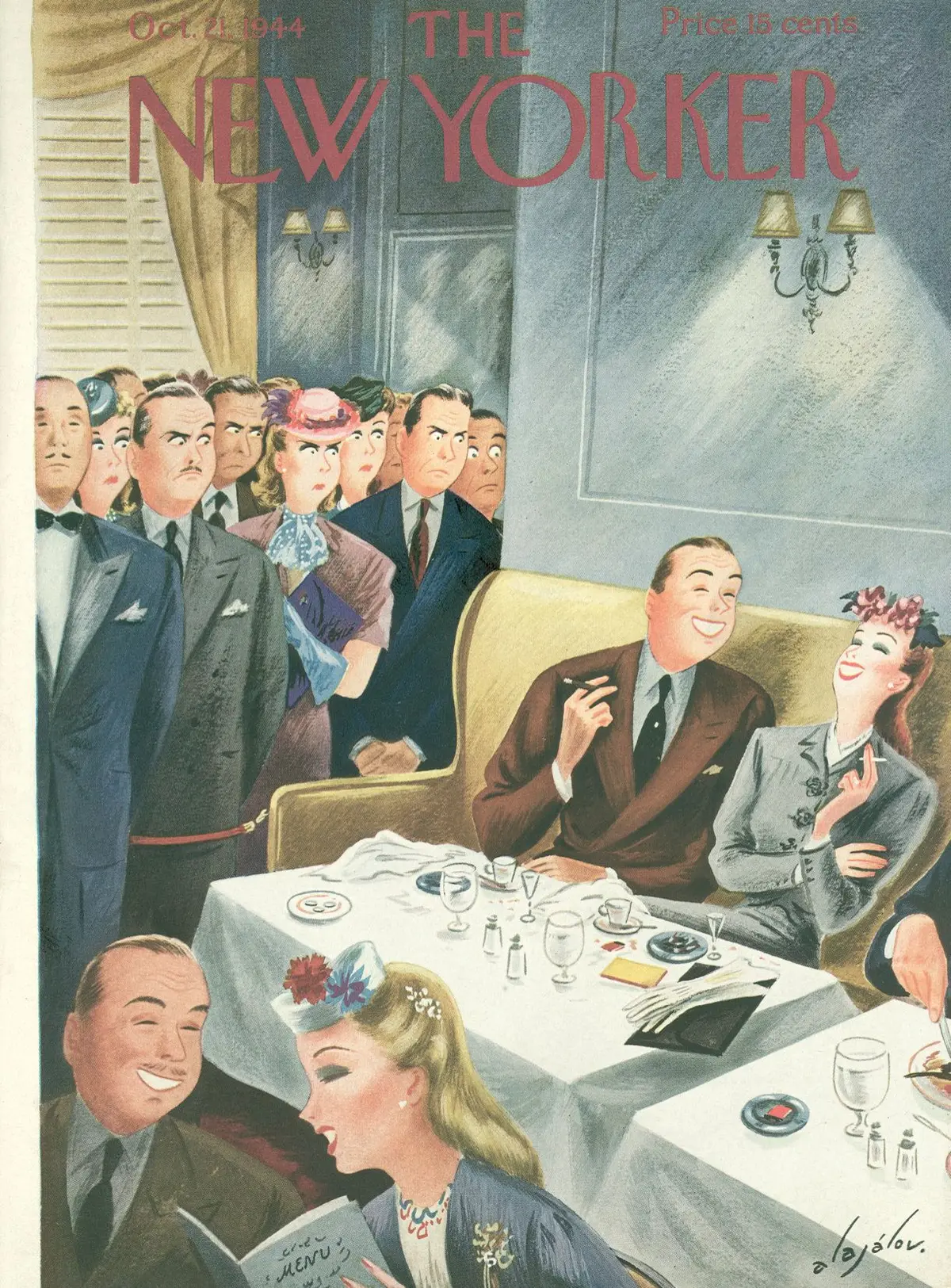 Обложка The New Yorker, 21 октября 1944, художник Константин Алажалов