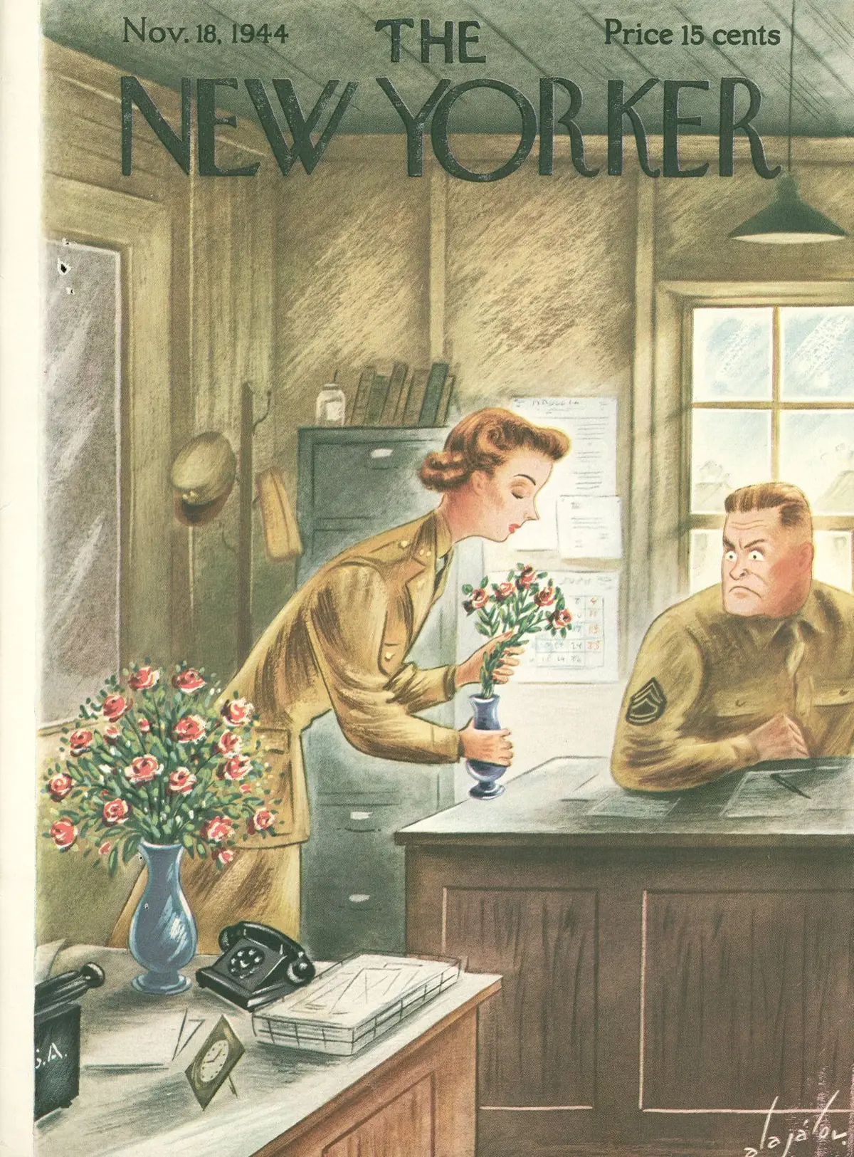 Обложка The New Yorker, 18 ноября 1944, художник Константин Алажалов