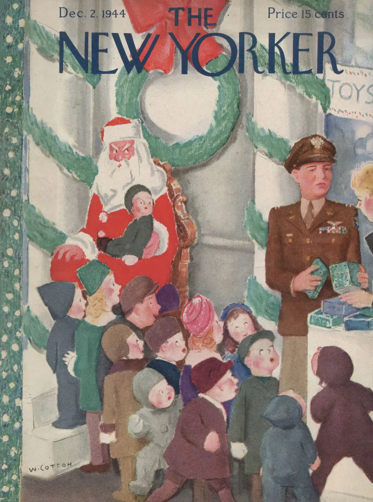 Обложка The New Yorker, 2 декабря 1944, художник Уильям Коттон