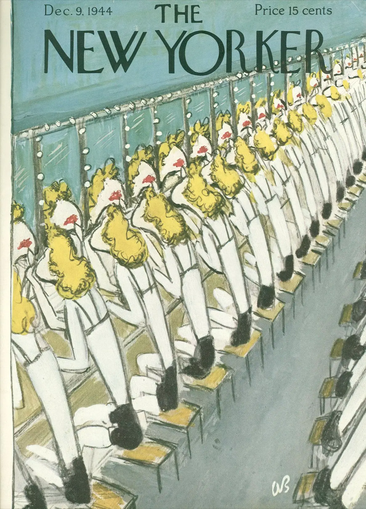 Обложка The New Yorker, 9 декабря 1944, художник Эйб Бирнбаум
