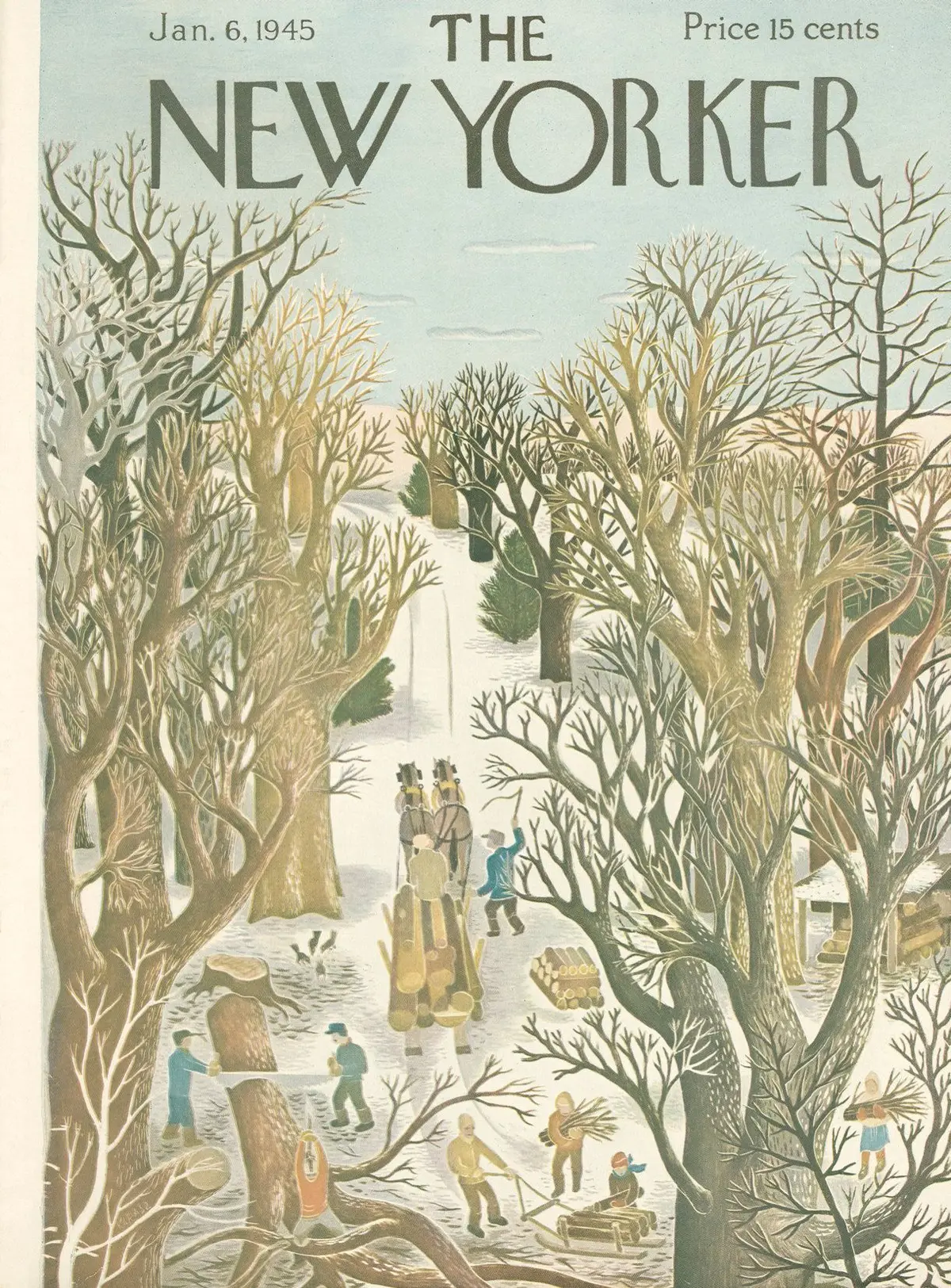Обложка The New Yorker, 6 января 1945, художник Илонка Карас