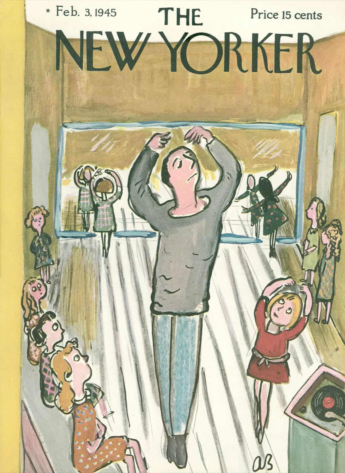 Обложка The New Yorker, 3 февраля 1945, художник Эйб Бирнбаум