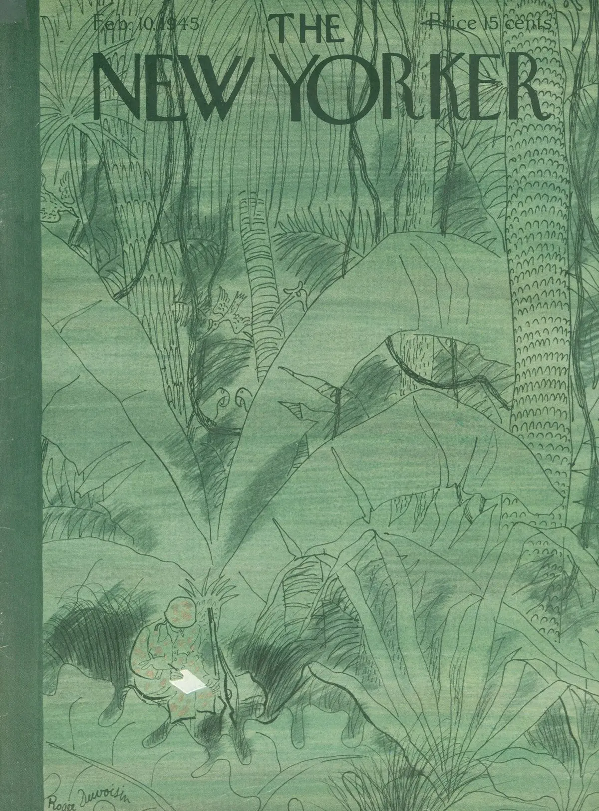 Обложка The New Yorker, 10 февраля 1945, художник Роже Дювуазен