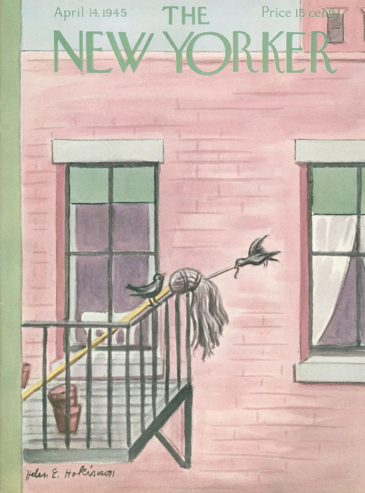 Обложка The New Yorker, 14 апреля 1945, художник Хелен Э. Хокинсон