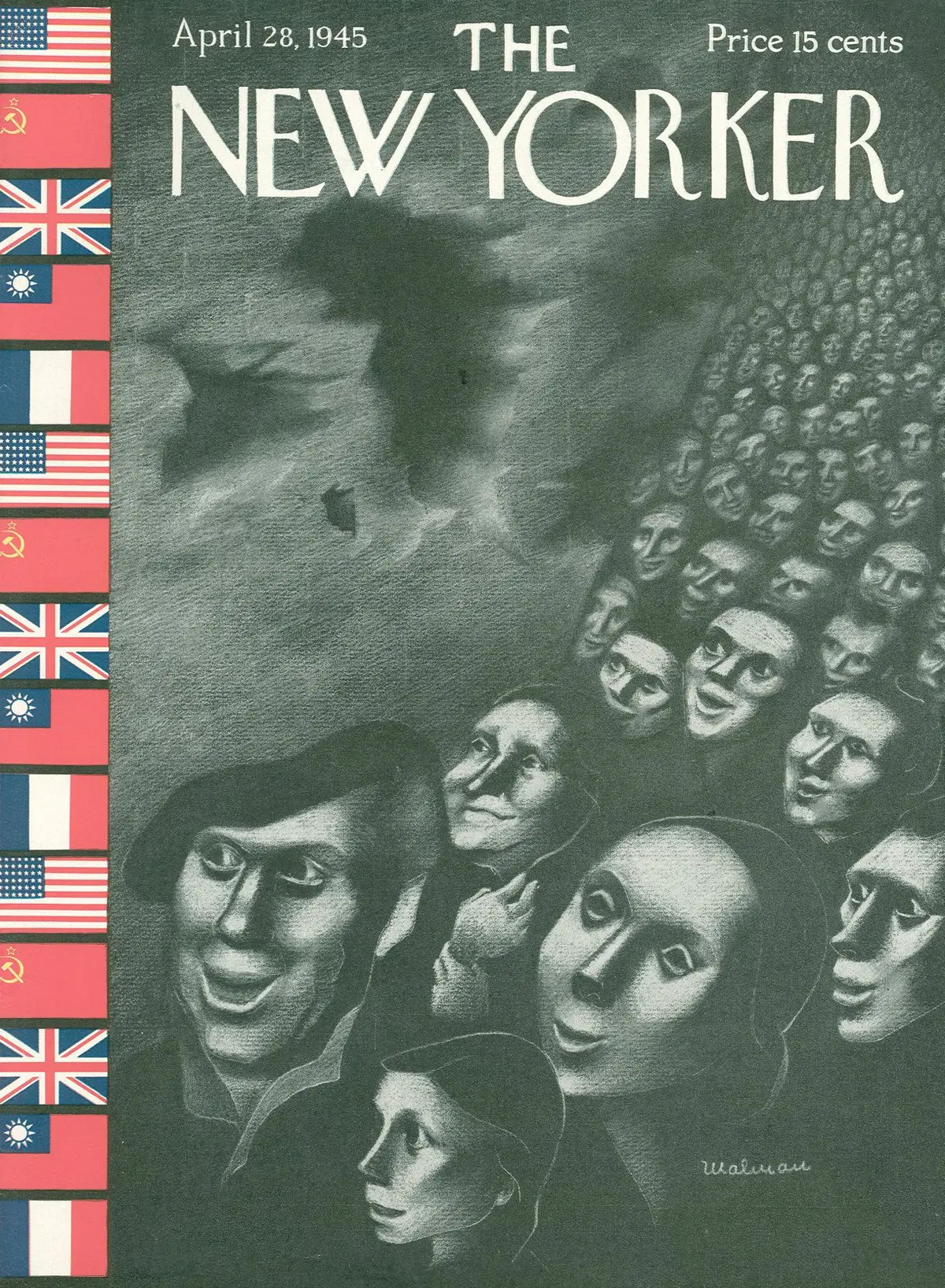 Обложка The New Yorker, 28 апреля 1945, художник Кристина Малман