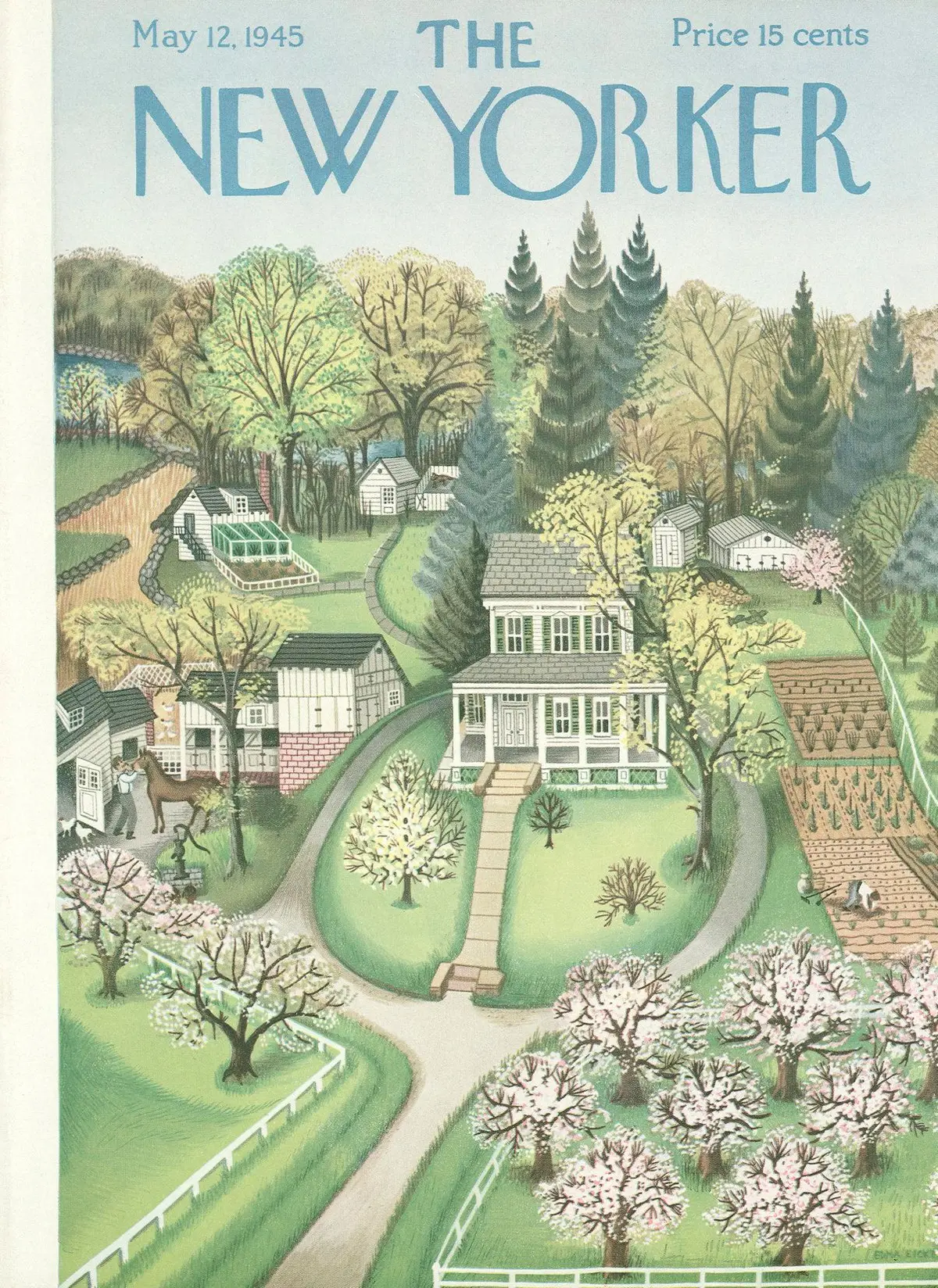 Обложка The New Yorker, 12 мая 1945, художник Эдна Айке