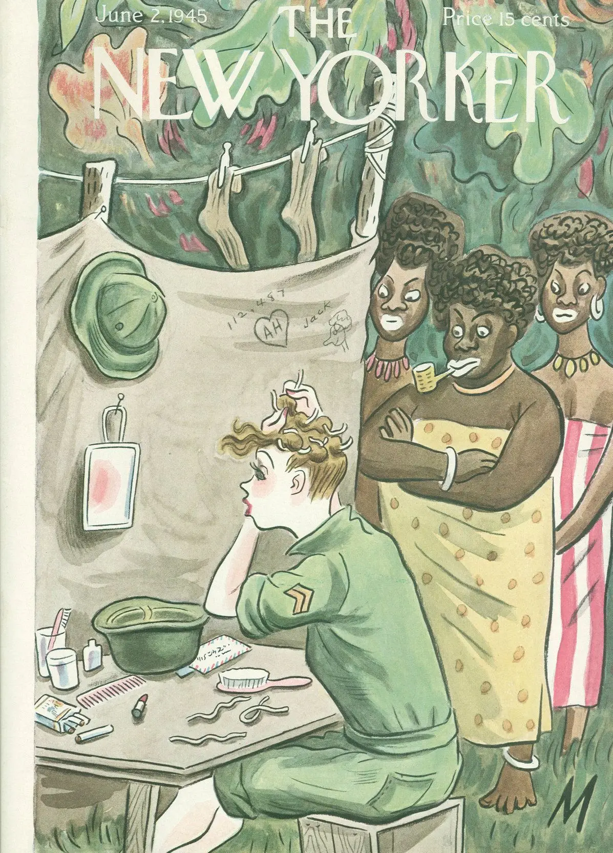 Обложка The New Yorker, 2 июня 1945, художник Джулиан де Миски