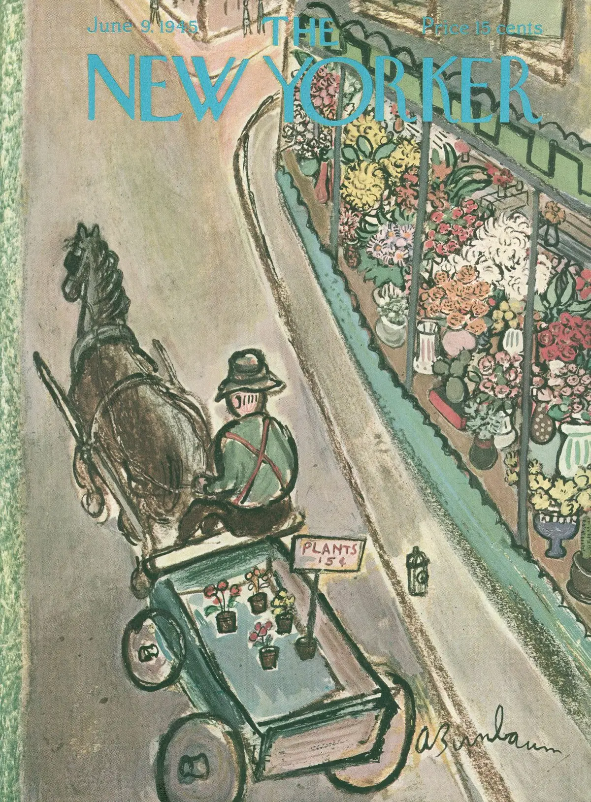 Обложка The New Yorker, 9 июня 1945, художник Эйб Бирнбаум