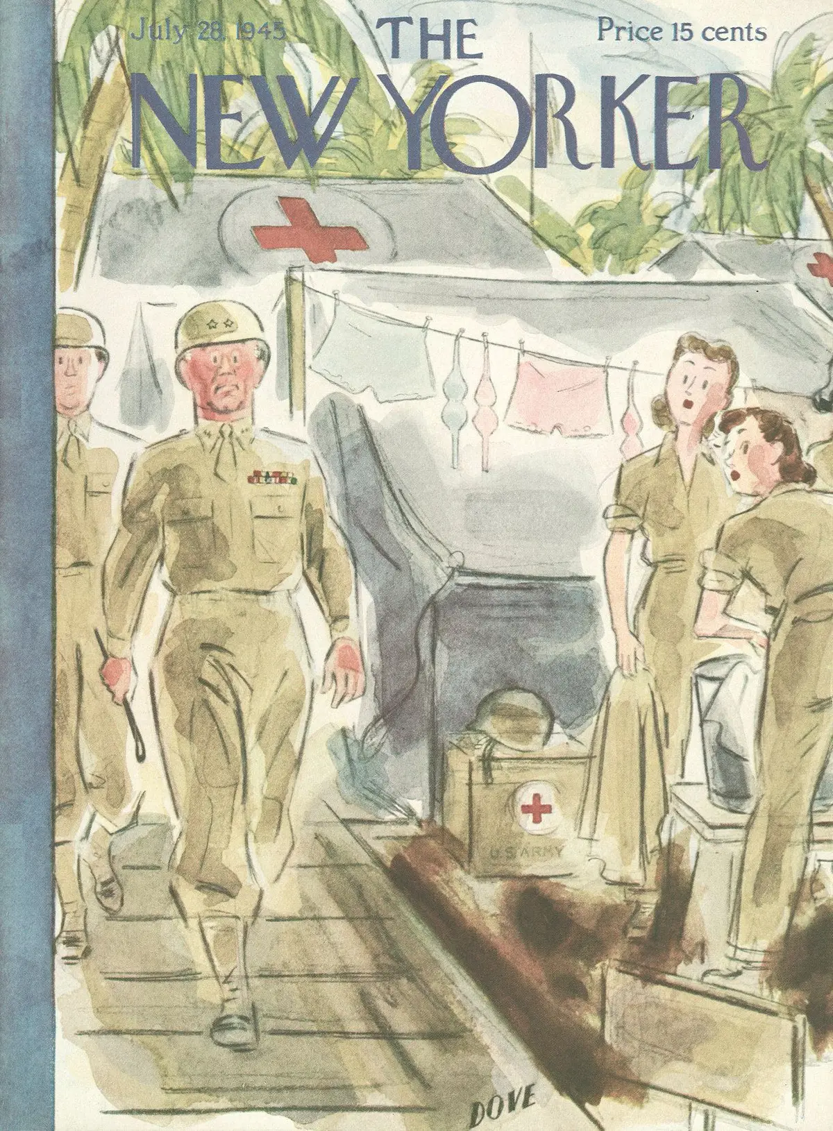 Обложка The New Yorker, 28 июля 1945, художник Леонард Дав